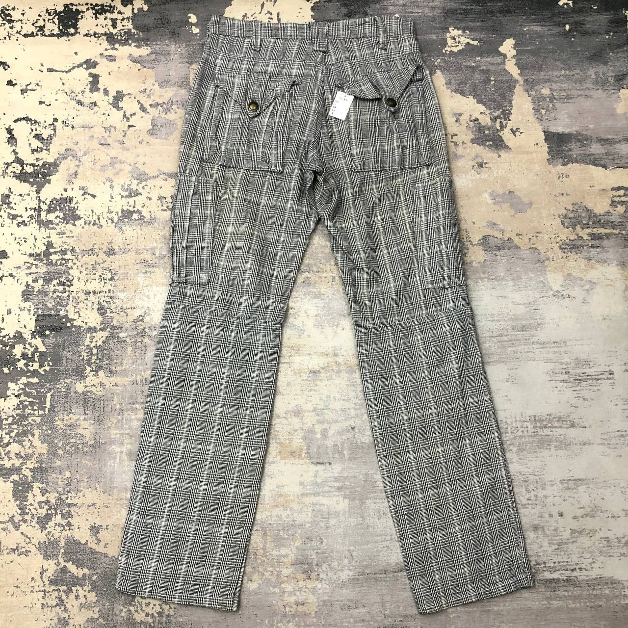 Japanese Brand P572 THE ALPHA CROUCE HOUNDSTOOTH CARGO PANTS Size US 31 - 3 Thumbnail
