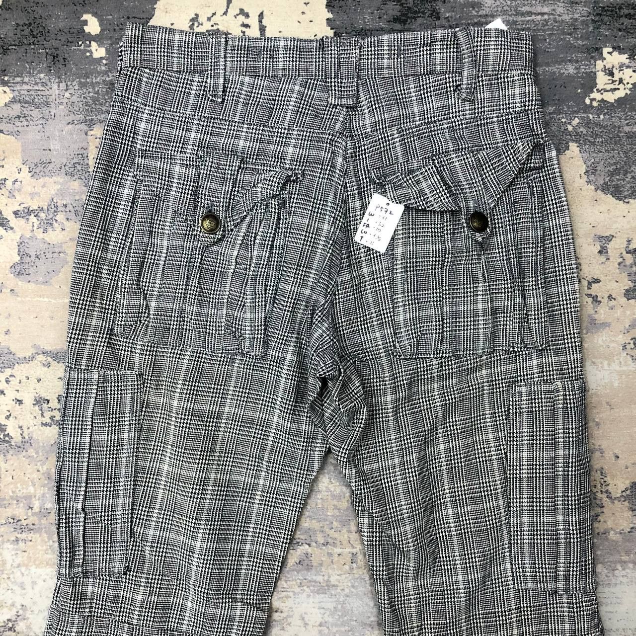 Japanese Brand P572 THE ALPHA CROUCE HOUNDSTOOTH CARGO PANTS Size US 31 - 4 Thumbnail
