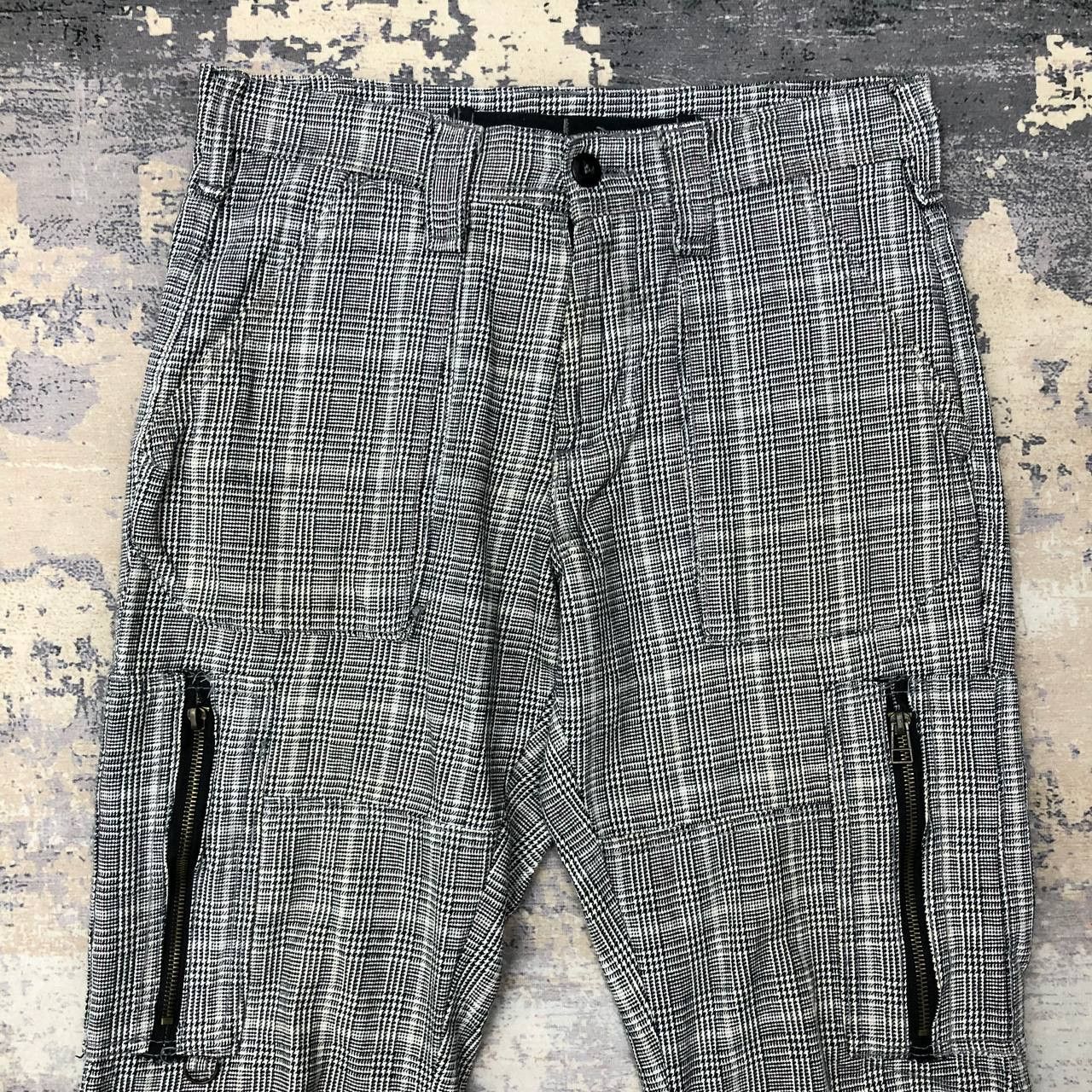 Japanese Brand P572 THE ALPHA CROUCE HOUNDSTOOTH CARGO PANTS Size US 31 - 1 Thumbnail