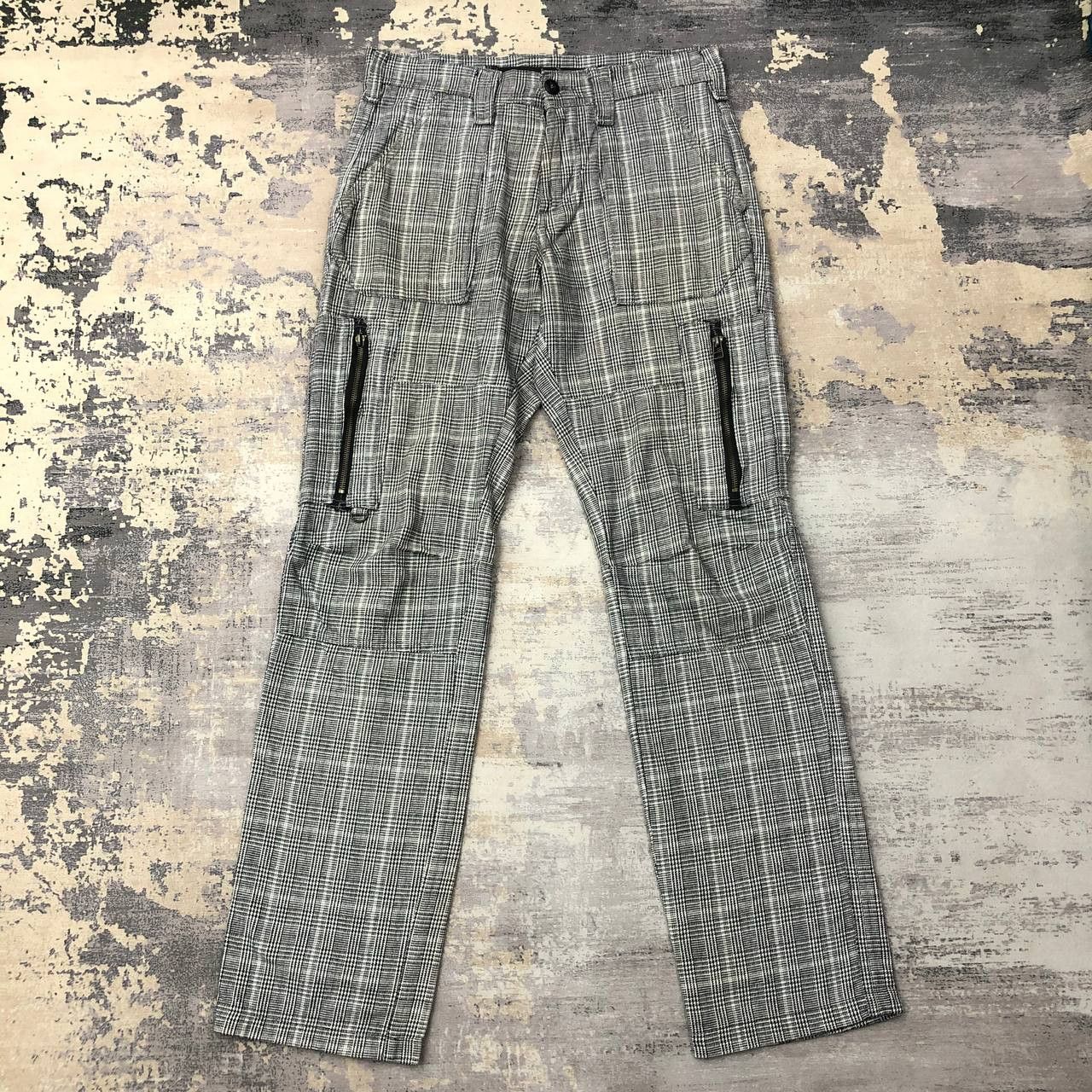 Japanese Brand P572 THE ALPHA CROUCE HOUNDSTOOTH CARGO PANTS Size US 31 - 2 Thumbnail