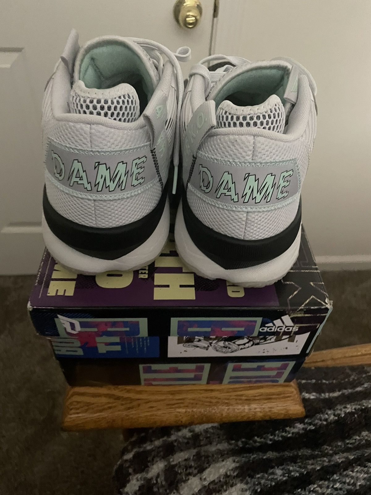 Adidas Dame 8 3SSB issued Size US 12 / EU 45 - 3 Thumbnail