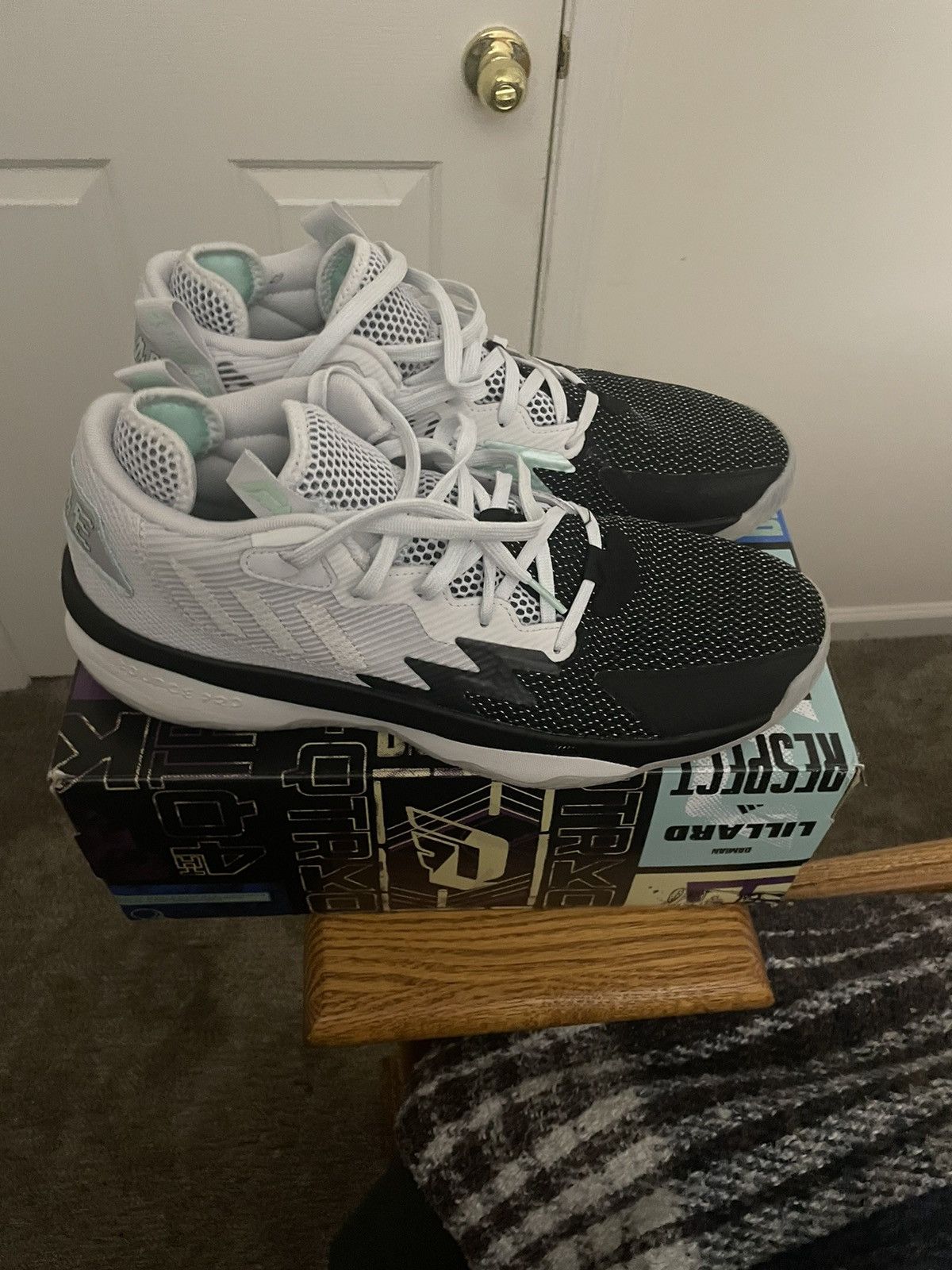 Adidas Dame 8 3SSB issued Size US 12 / EU 45 - 1 Thumbnail