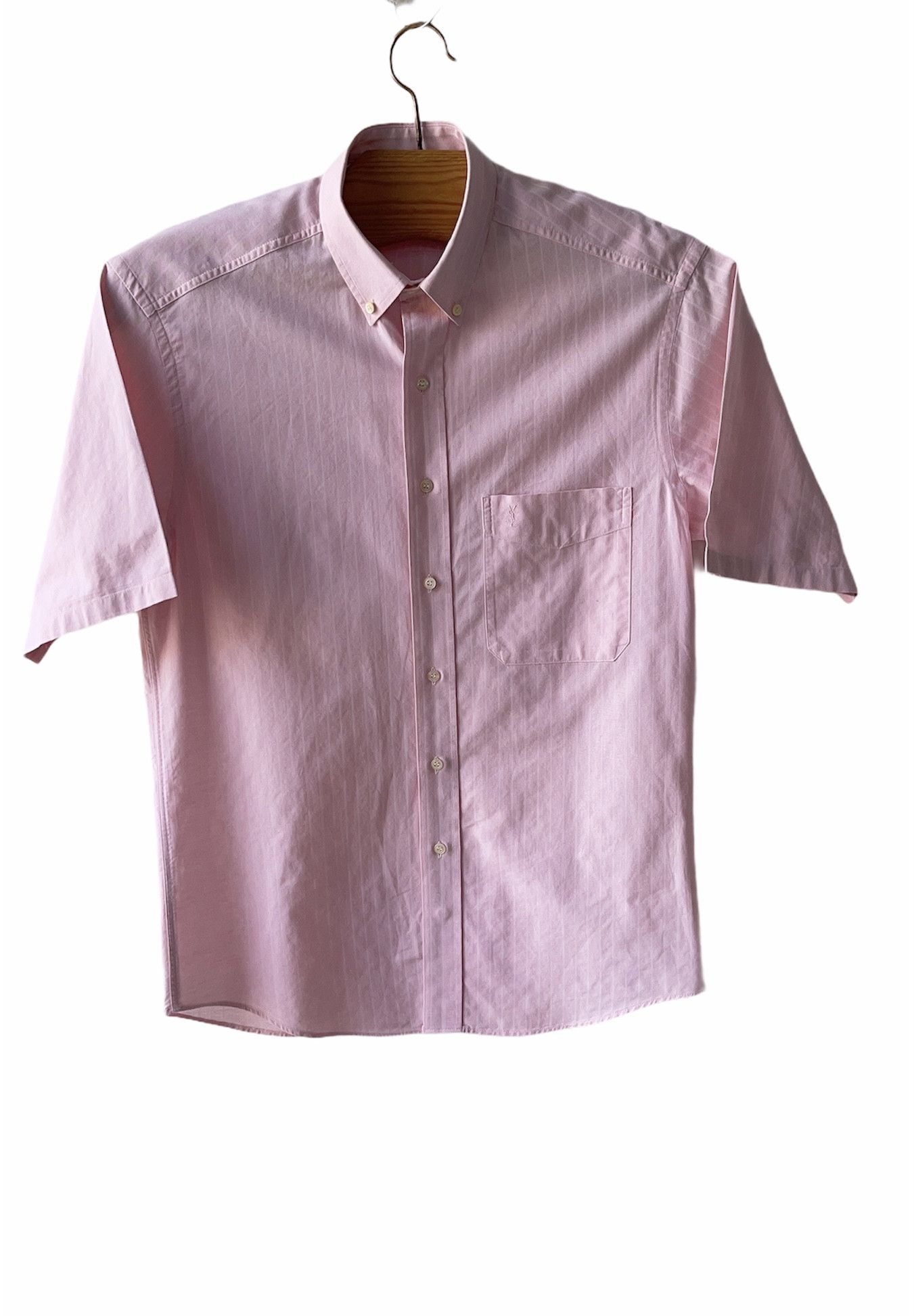 Yves Saint Laurent 🔥 tshirt YSL vintage Saint Laurent shirt Small pink striped Size US S / EU 44-46 / 1 - 1 Thumbnail