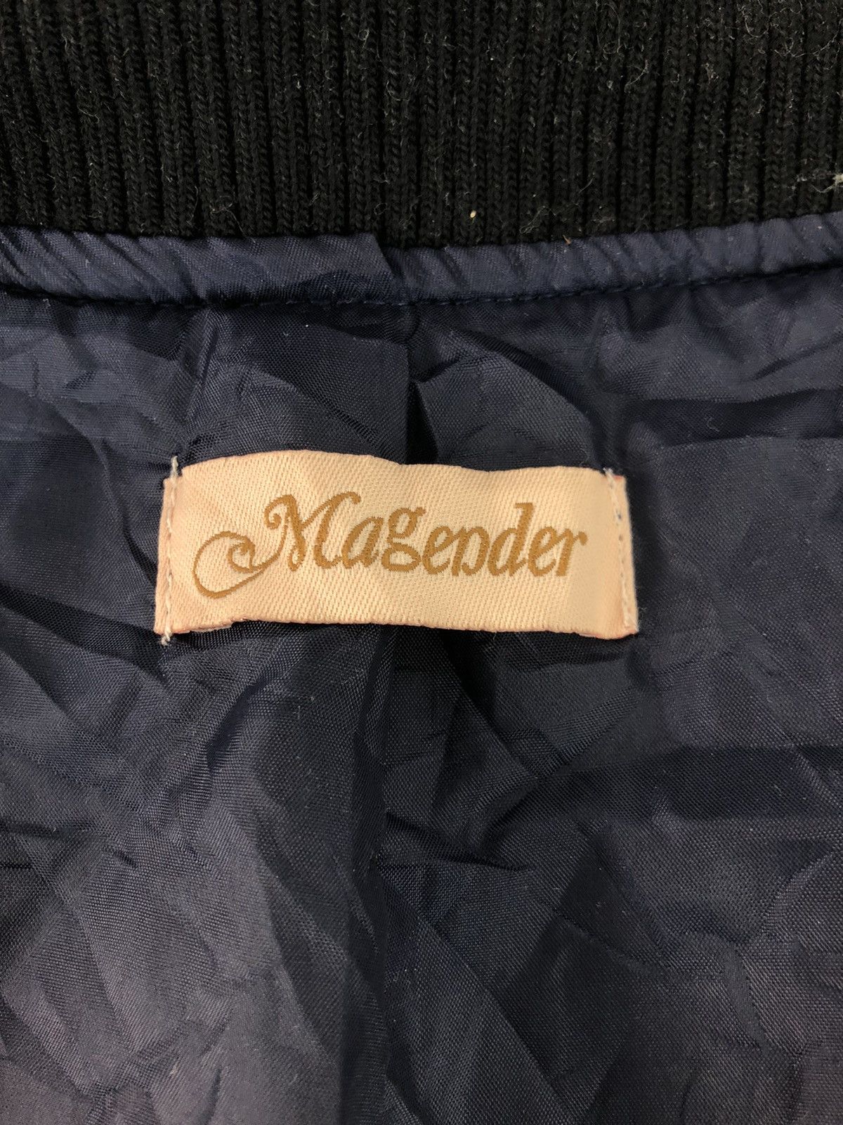 Japanese Brand Magender Varsity Jacket Pvc Sleeve Wool Streetwear Size US S / EU 44-46 / 1 - 4 Thumbnail