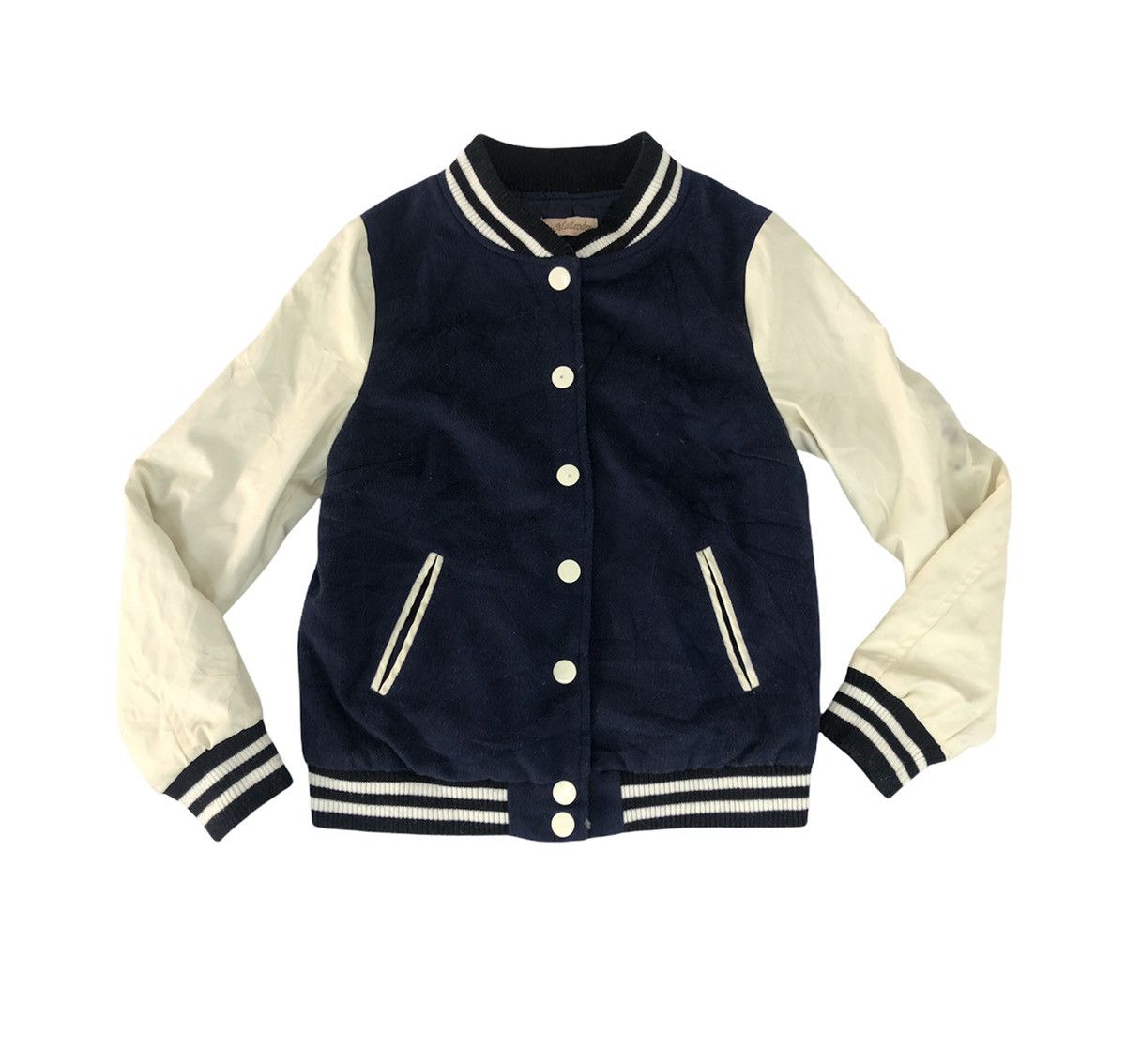 Japanese Brand Magender Varsity Jacket Pvc Sleeve Wool Streetwear Size US S / EU 44-46 / 1 - 1 Thumbnail