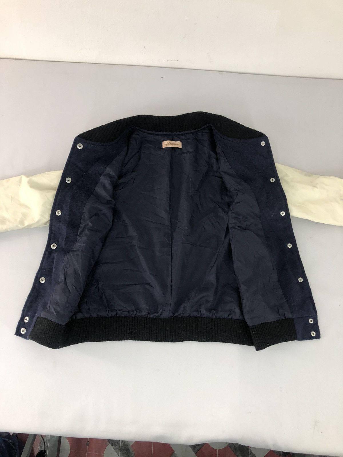 Japanese Brand Magender Varsity Jacket Pvc Sleeve Wool Streetwear Size US S / EU 44-46 / 1 - 3 Thumbnail