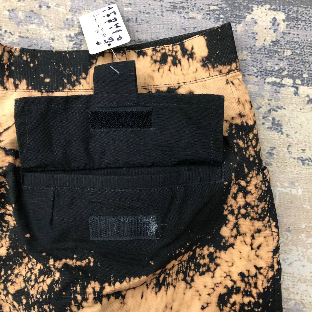 Tete Homme P534 TETE HOMME ACID WASH FLARED CARGO PANTS Size US 31 - 8 Thumbnail