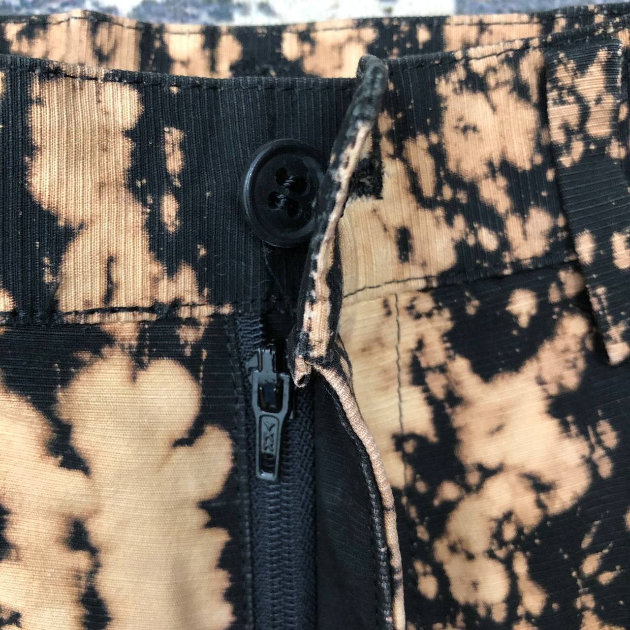 Tete Homme P534 TETE HOMME ACID WASH FLARED CARGO PANTS Size US 31 - 6 Thumbnail