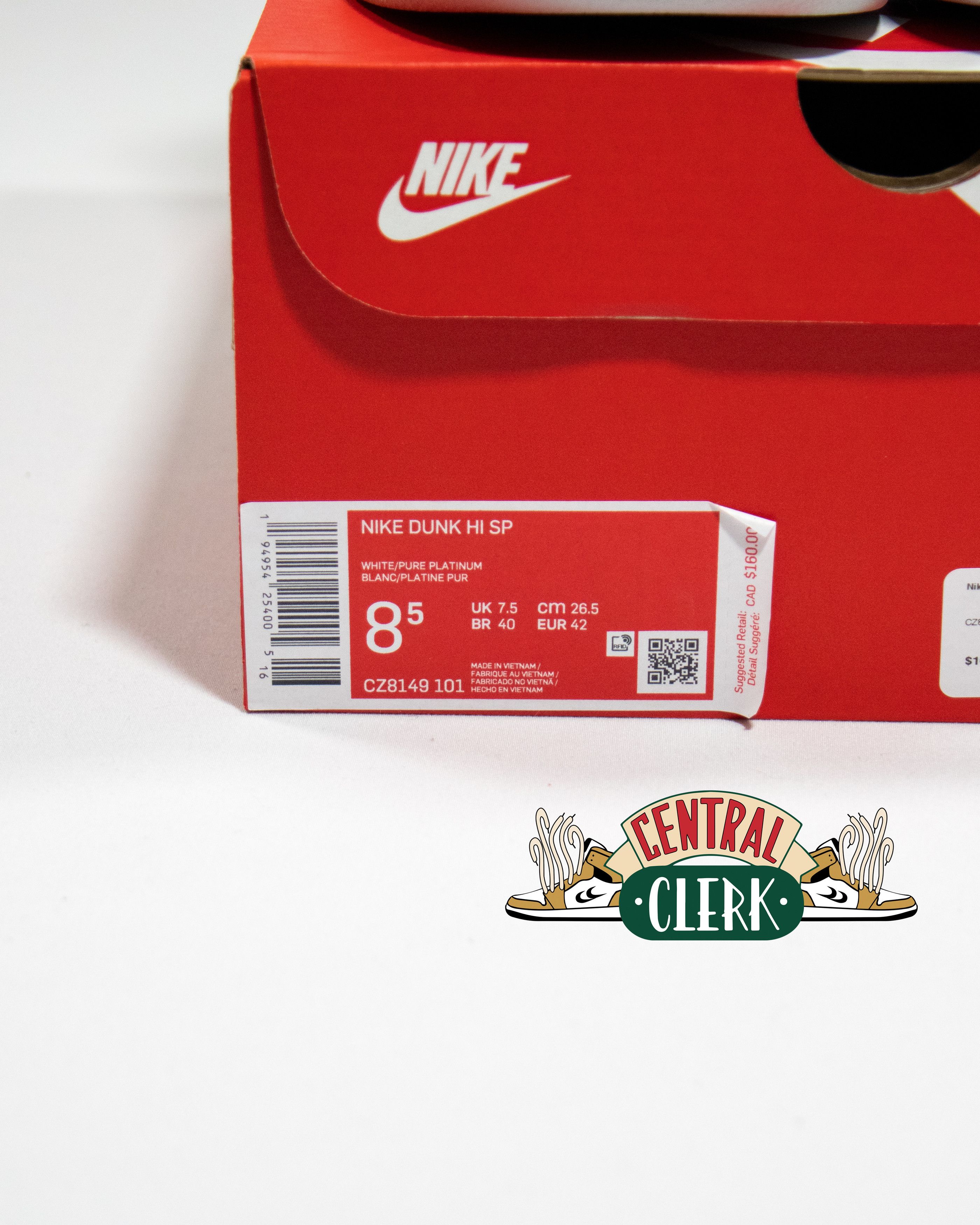 Nike Dunk High SP 'Pure Platinum' Size US 8.5 / EU 41-42 - 6 Thumbnail