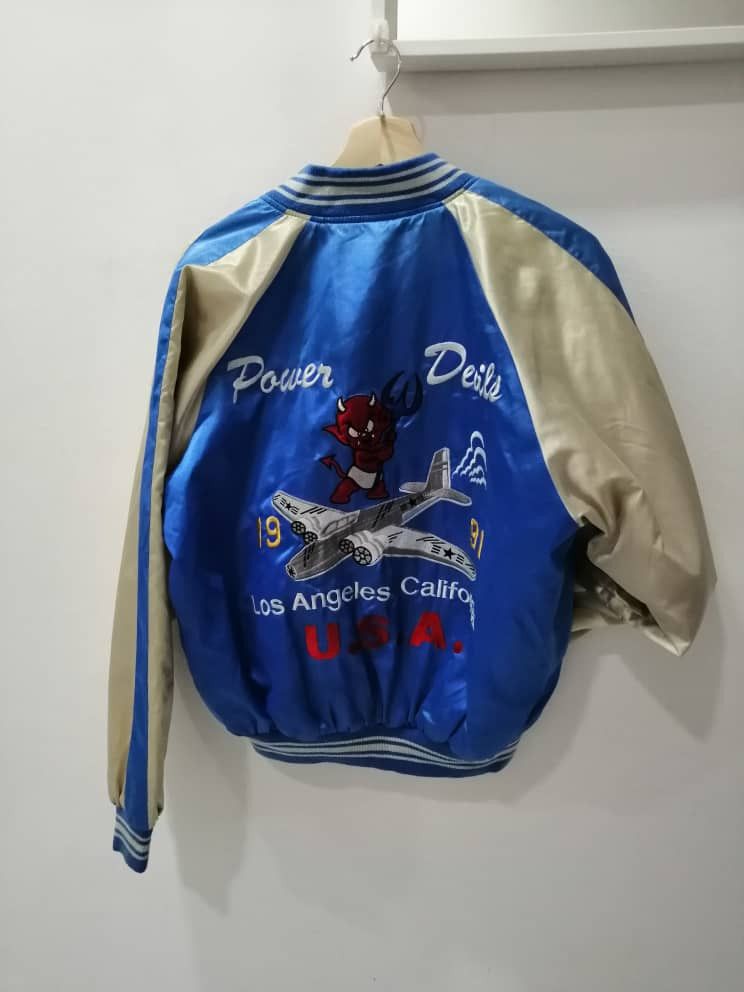 Japanese Brand SICKS💥Vintage 90s Sukajan Power Devils Los Angeles Jacket Size US L / EU 52-54 / 3 - 2 Thumbnail