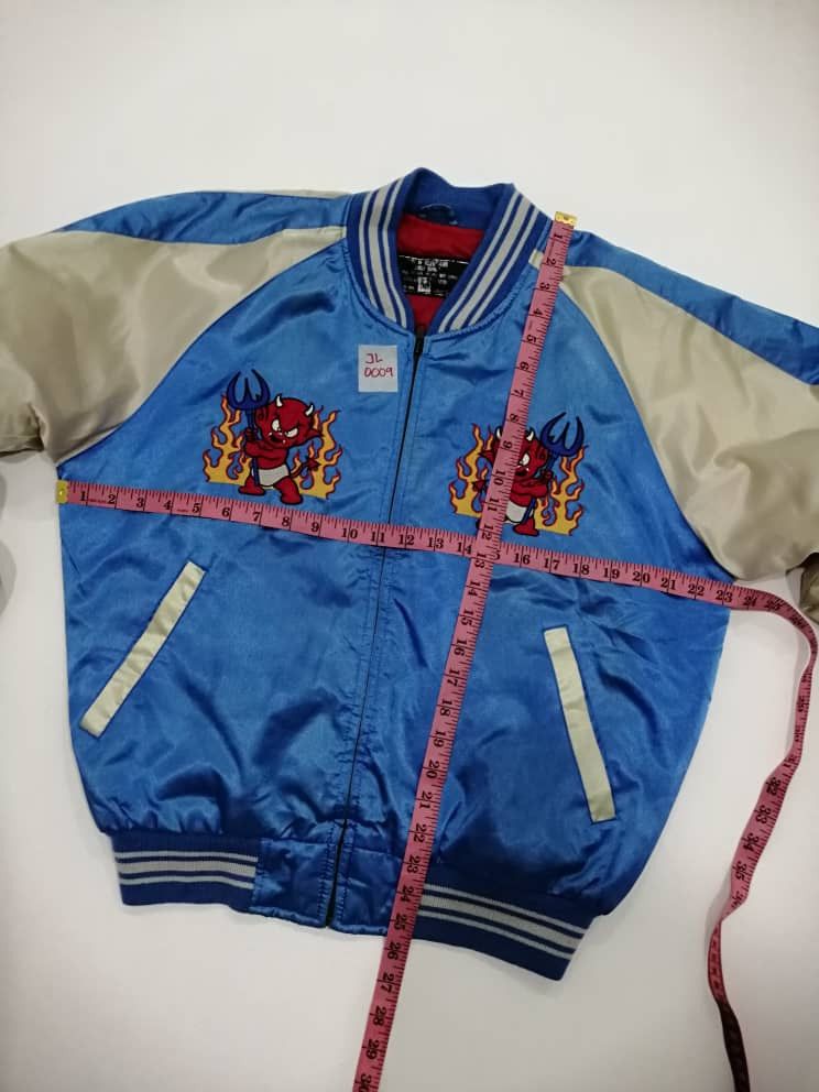 Japanese Brand SICKS💥Vintage 90s Sukajan Power Devils Los Angeles Jacket Size US L / EU 52-54 / 3 - 11 Thumbnail