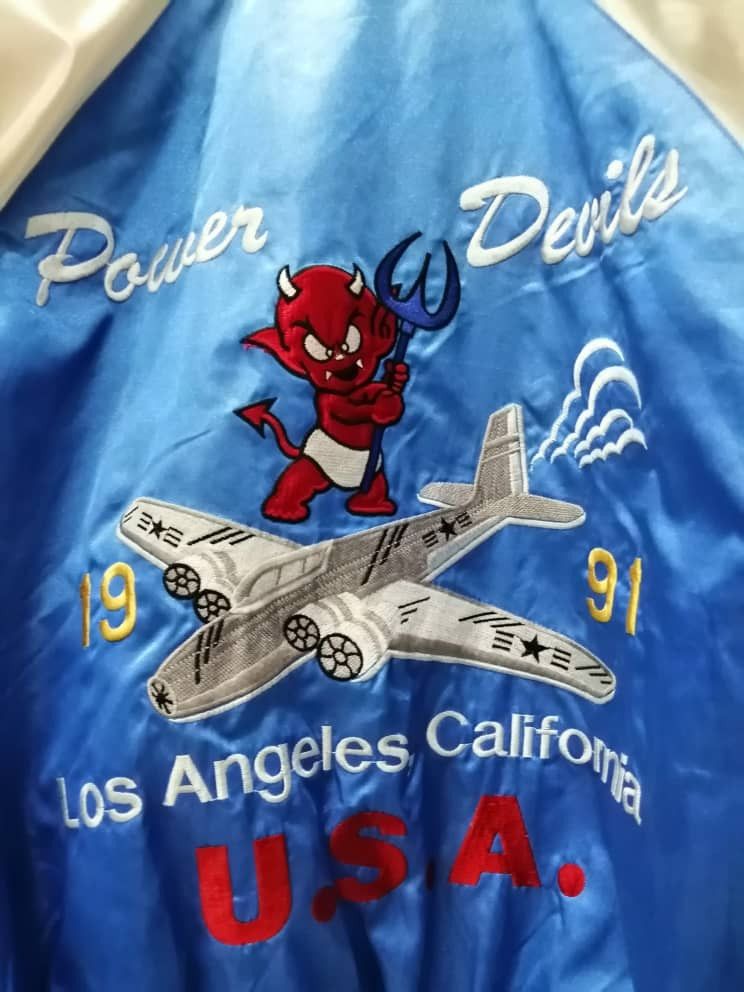 Japanese Brand SICKS💥Vintage 90s Sukajan Power Devils Los Angeles Jacket Size US L / EU 52-54 / 3 - 9 Thumbnail