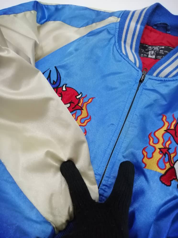 Japanese Brand SICKS💥Vintage 90s Sukajan Power Devils Los Angeles Jacket Size US L / EU 52-54 / 3 - 6 Thumbnail