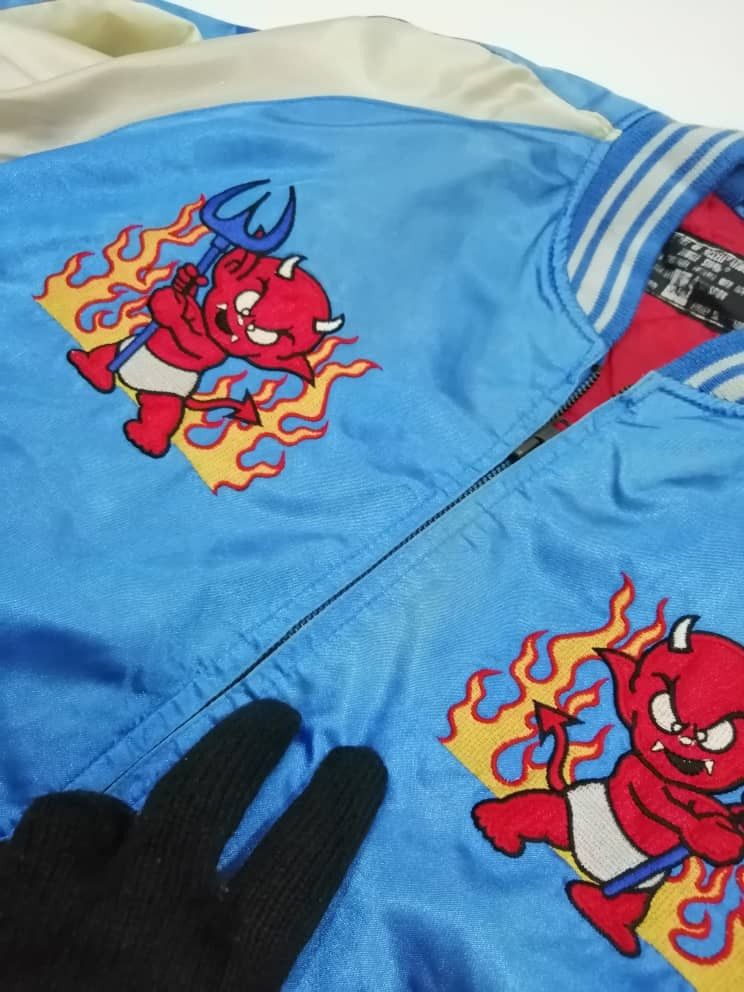 Japanese Brand SICKS💥Vintage 90s Sukajan Power Devils Los Angeles Jacket Size US L / EU 52-54 / 3 - 5 Thumbnail