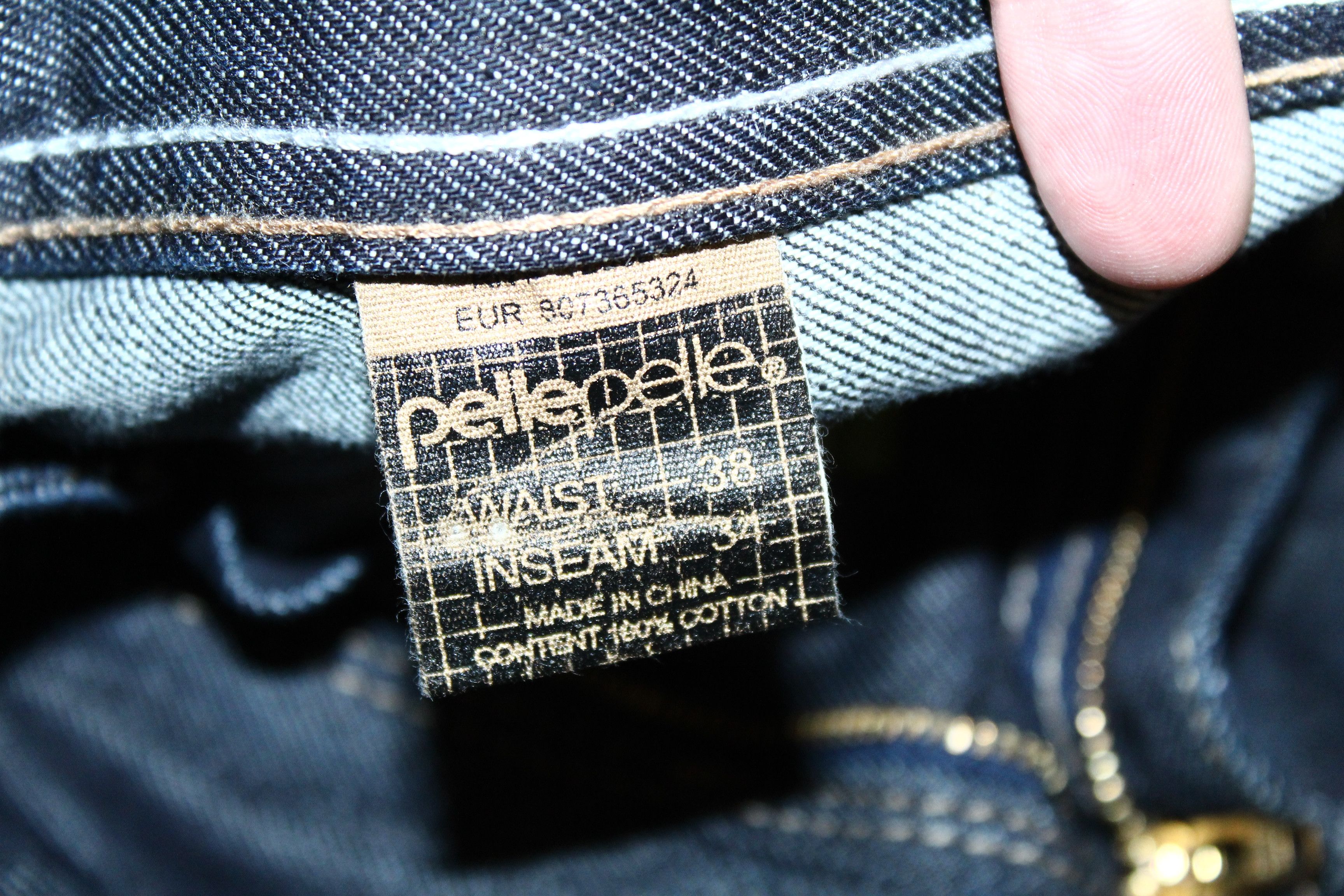 Pelle Pelle VTG Pelle Pelle Wide leg black raw denim baggy rap jeans Size US 38 / EU 54 - 9 Thumbnail