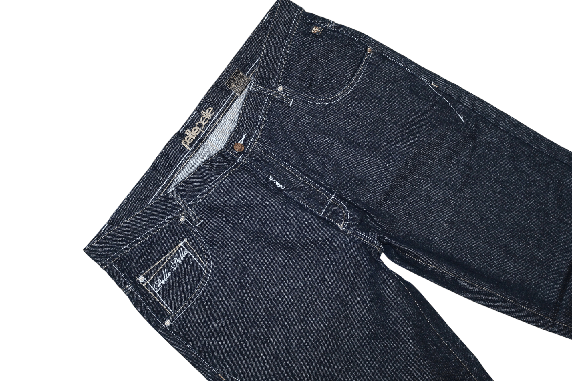 Pelle Pelle VTG Pelle Pelle Wide leg black raw denim baggy rap jeans Size US 38 / EU 54 - 3 Thumbnail