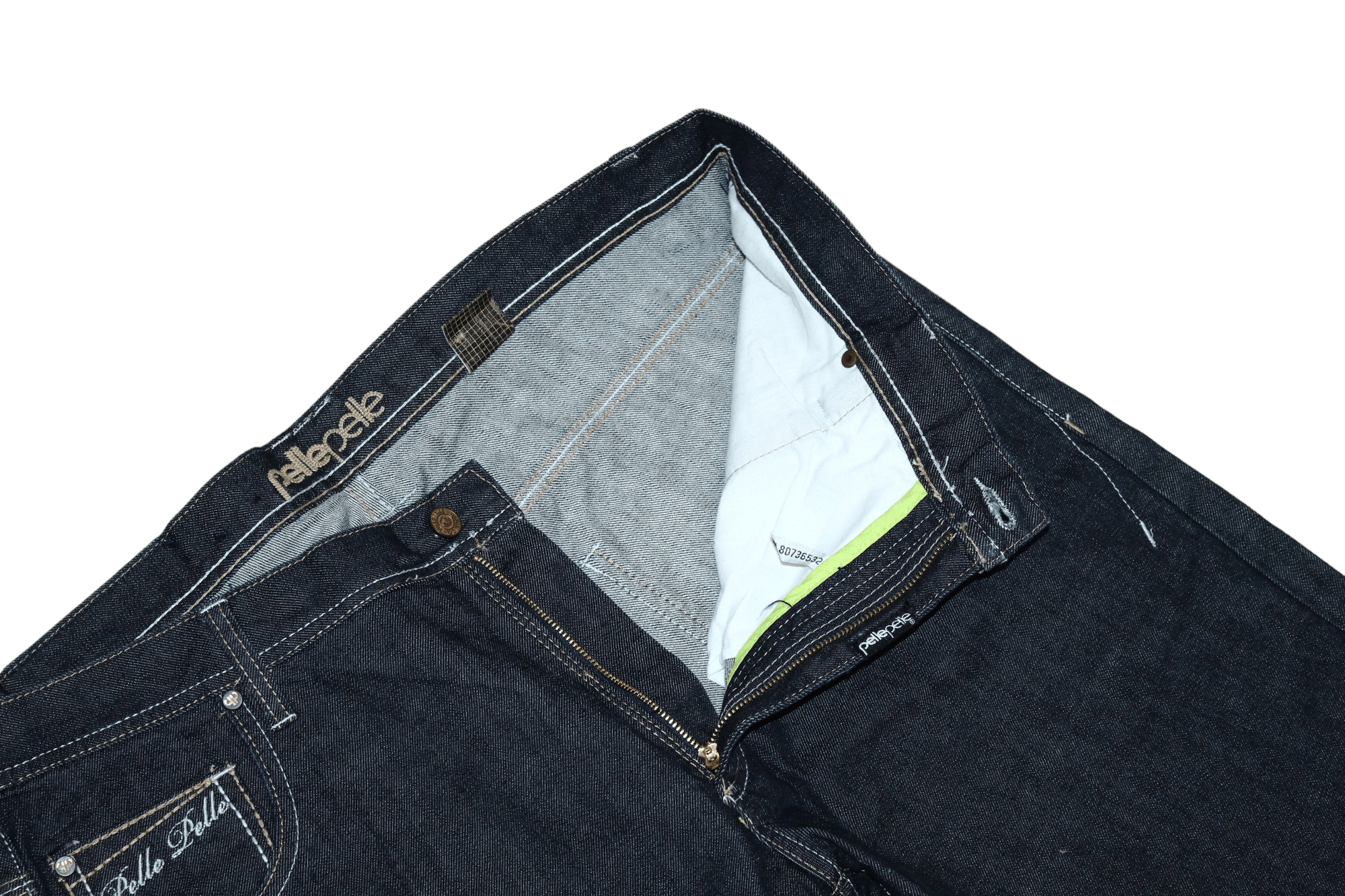 Pelle Pelle VTG Pelle Pelle Wide leg black raw denim baggy rap jeans Size US 38 / EU 54 - 4 Thumbnail