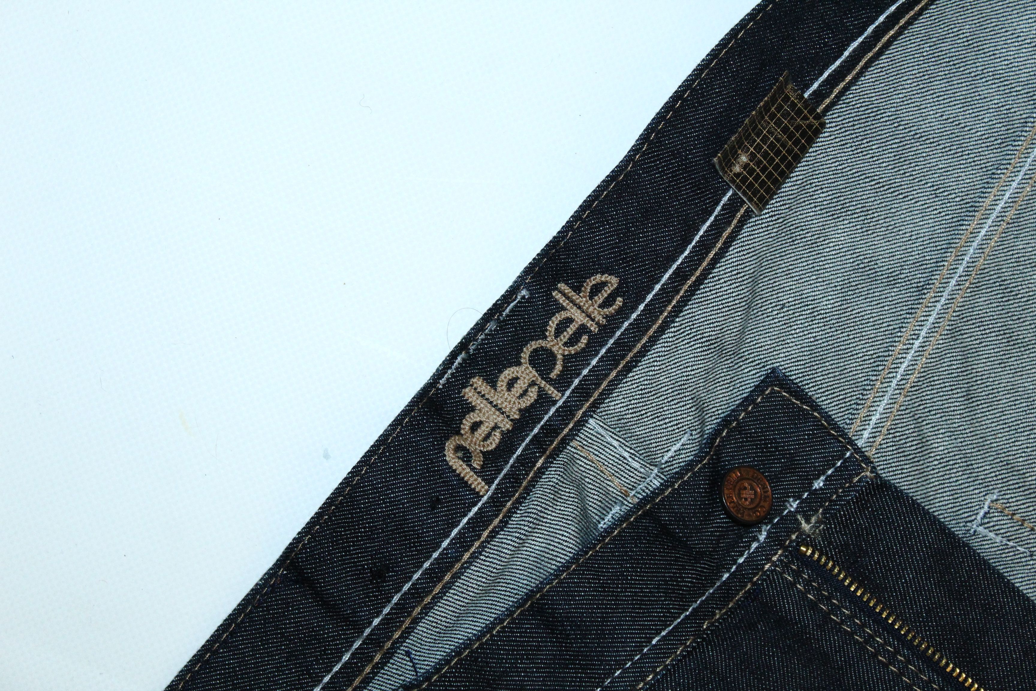 Pelle Pelle VTG Pelle Pelle Wide leg black raw denim baggy rap jeans Size US 38 / EU 54 - 5 Thumbnail