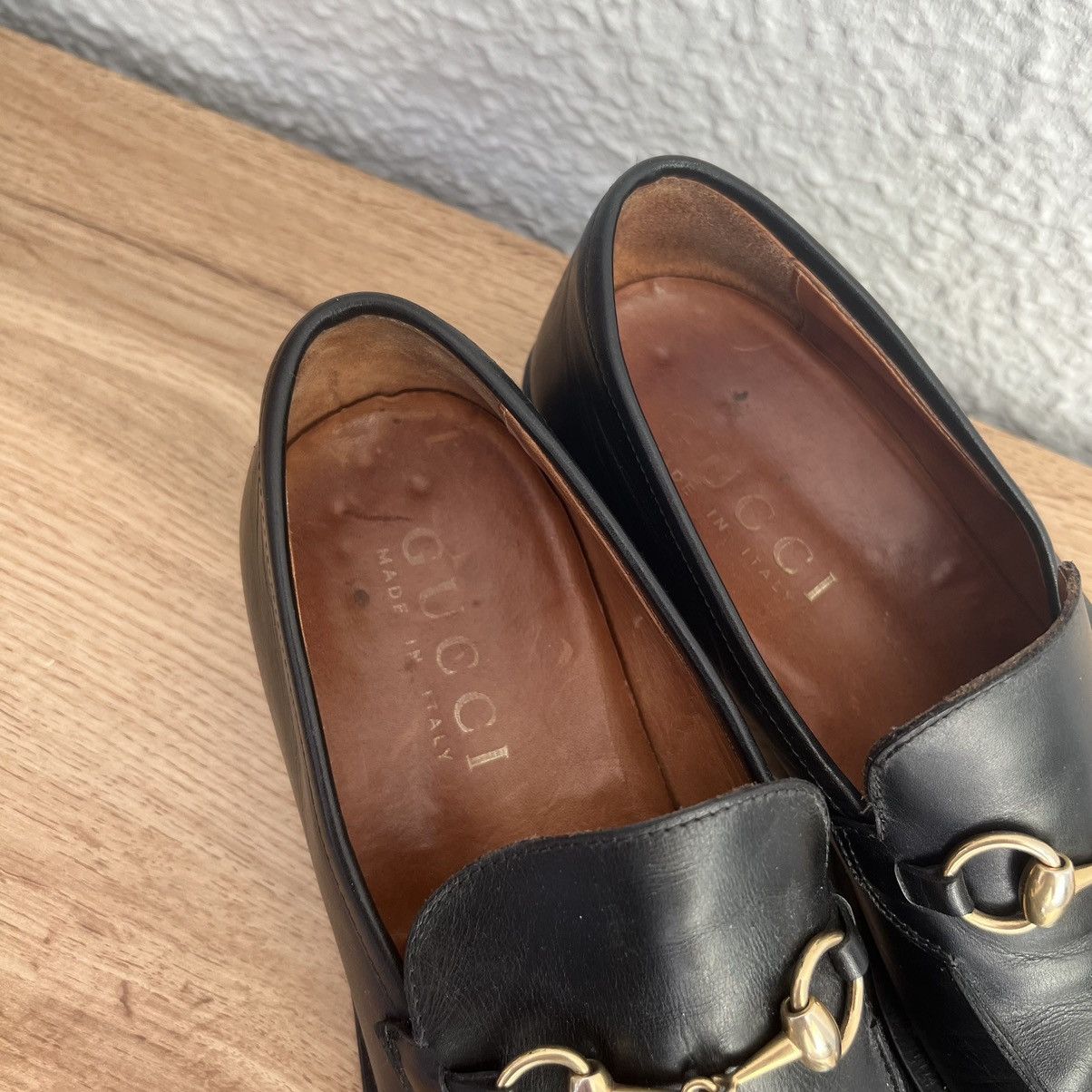 Gucci Gucci Black Loafers Black Leather Gold Logo Shoes Size US 9 / EU 42 - 5 Thumbnail