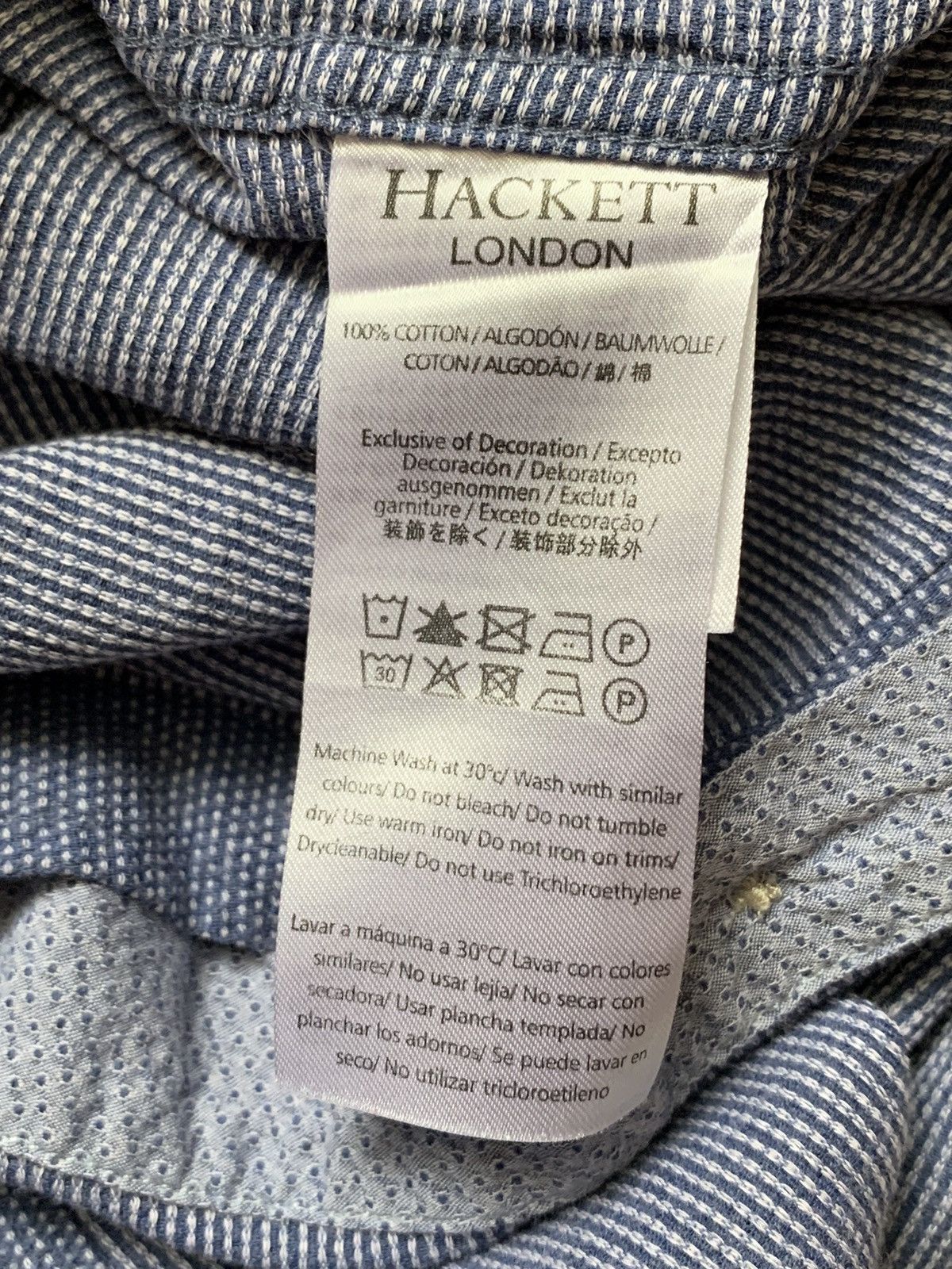 Designer × Hackett Hackett M button up shirt polo long sleeve dress Size US M / EU 48-50 / 2 - 6 Thumbnail