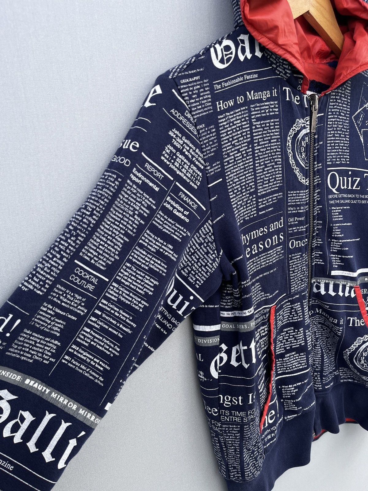 John Galliano 🔥Rare JOHN GALLIANO Gazette Newspaper Reversible Jacket Size S / US 4 / IT 40 - 11 Thumbnail