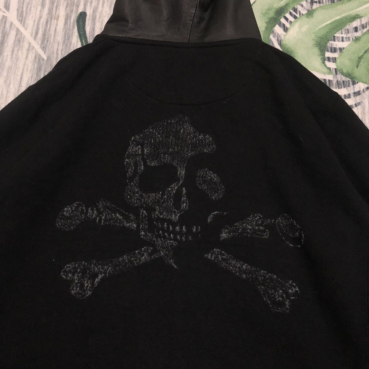 Mastermind Japan × Roen Japanese Brand Irish Sweater Leather Hoodie Jacket Size US M / EU 48-50 / 2 - 3 Thumbnail