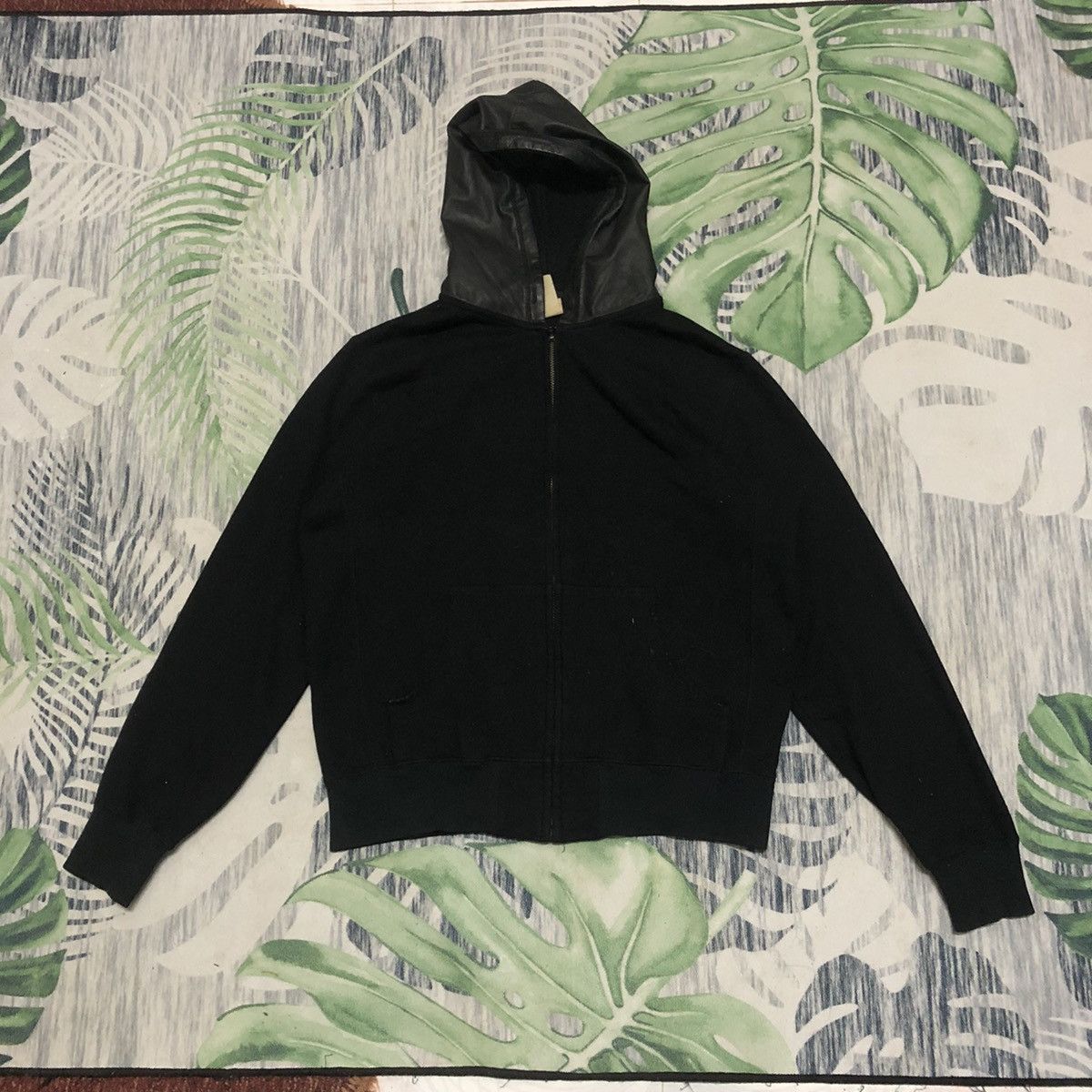 Mastermind Japan × Roen Japanese Brand Irish Sweater Leather Hoodie Jacket Size US M / EU 48-50 / 2 - 5 Thumbnail