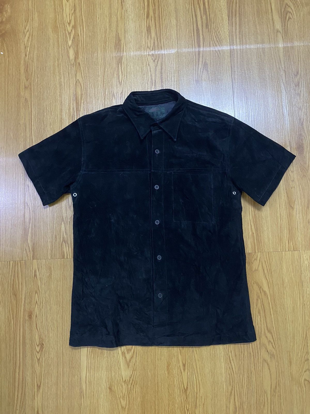 Yohji Yamamoto AAR Durban Leather Pig Skin Button up shirt