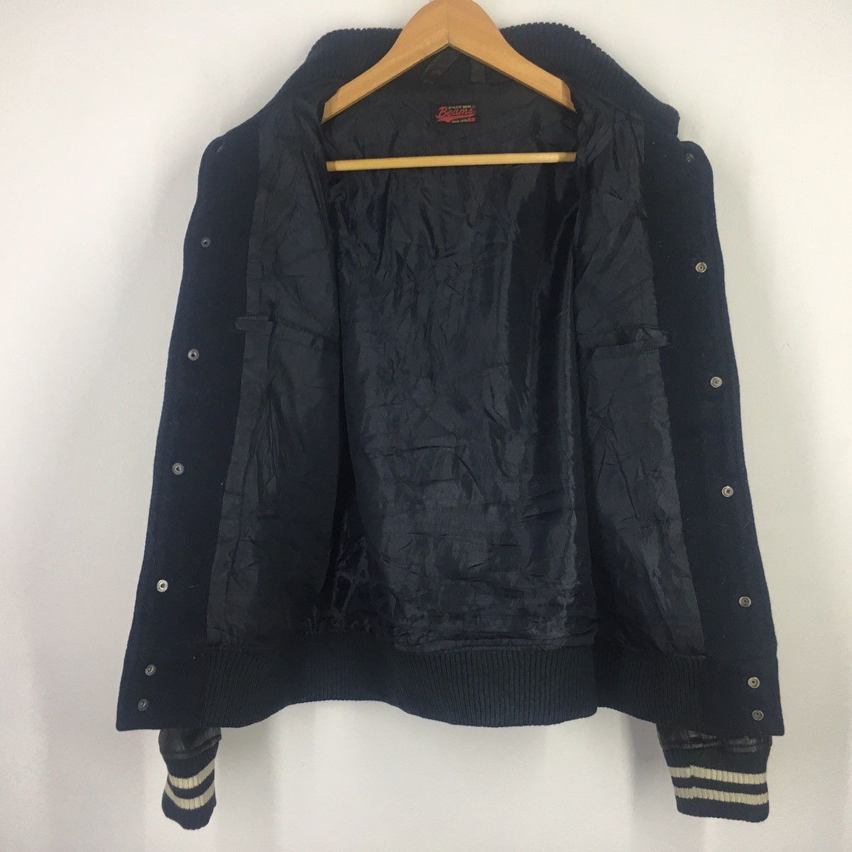 Beams Plus Beams Varsity Jacket Leather Sleeve Size US M / EU 48-50 / 2 - 4 Thumbnail