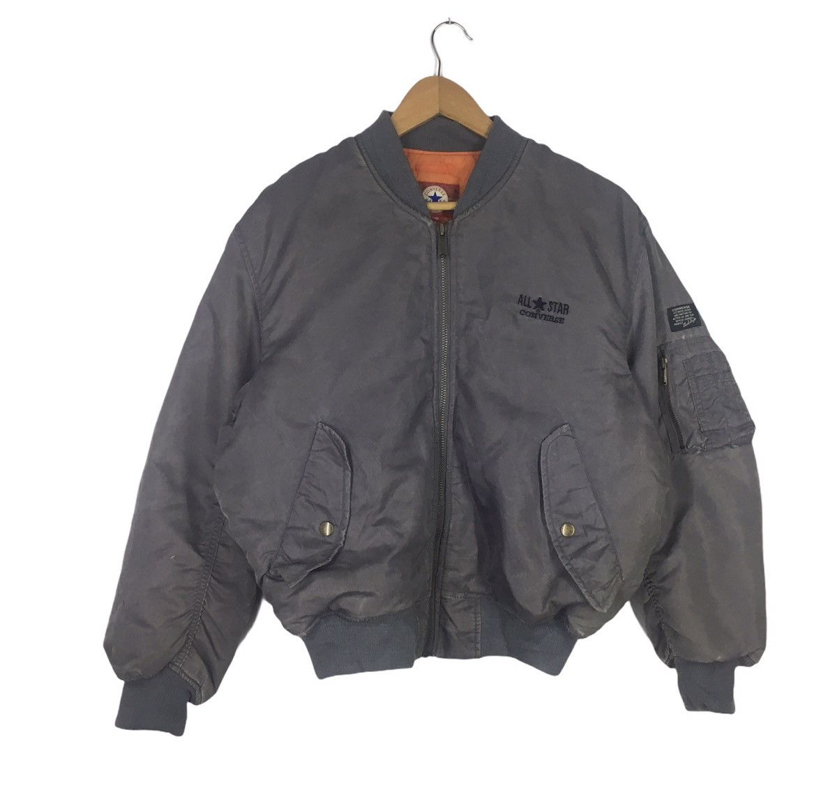 Converse Distressed Bomber Jacket Nice Design