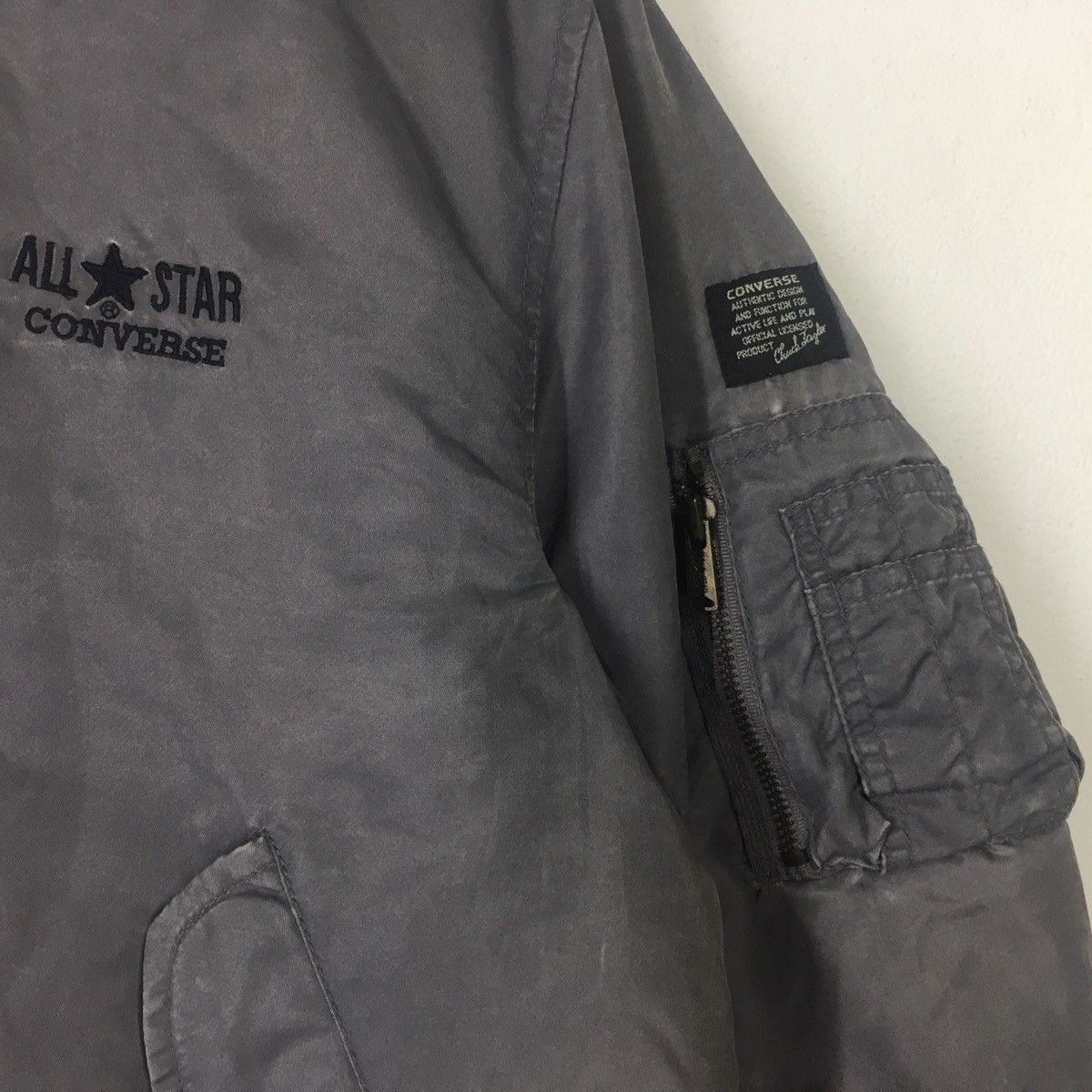 Converse Converse Distressed Bomber Jacket Nice Design Size US S / EU 44-46 / 1 - 2 Thumbnail