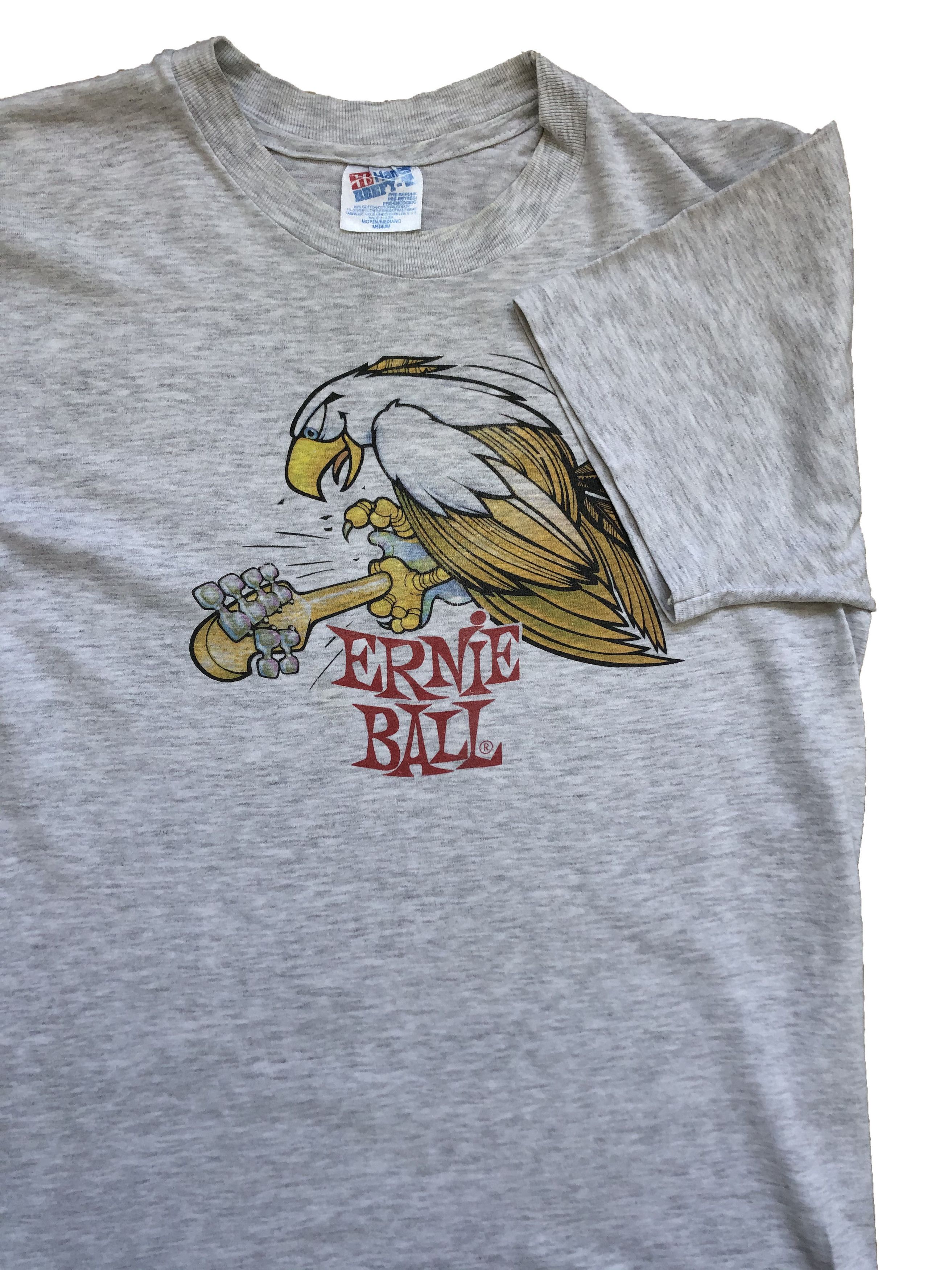 Band Tees × Hanes × Vintage Vintage Ernie Ball Tee 90's Band Shirt Rare Hype Y2K Drill Size US M / EU 48-50 / 2 - 2 Thumbnail