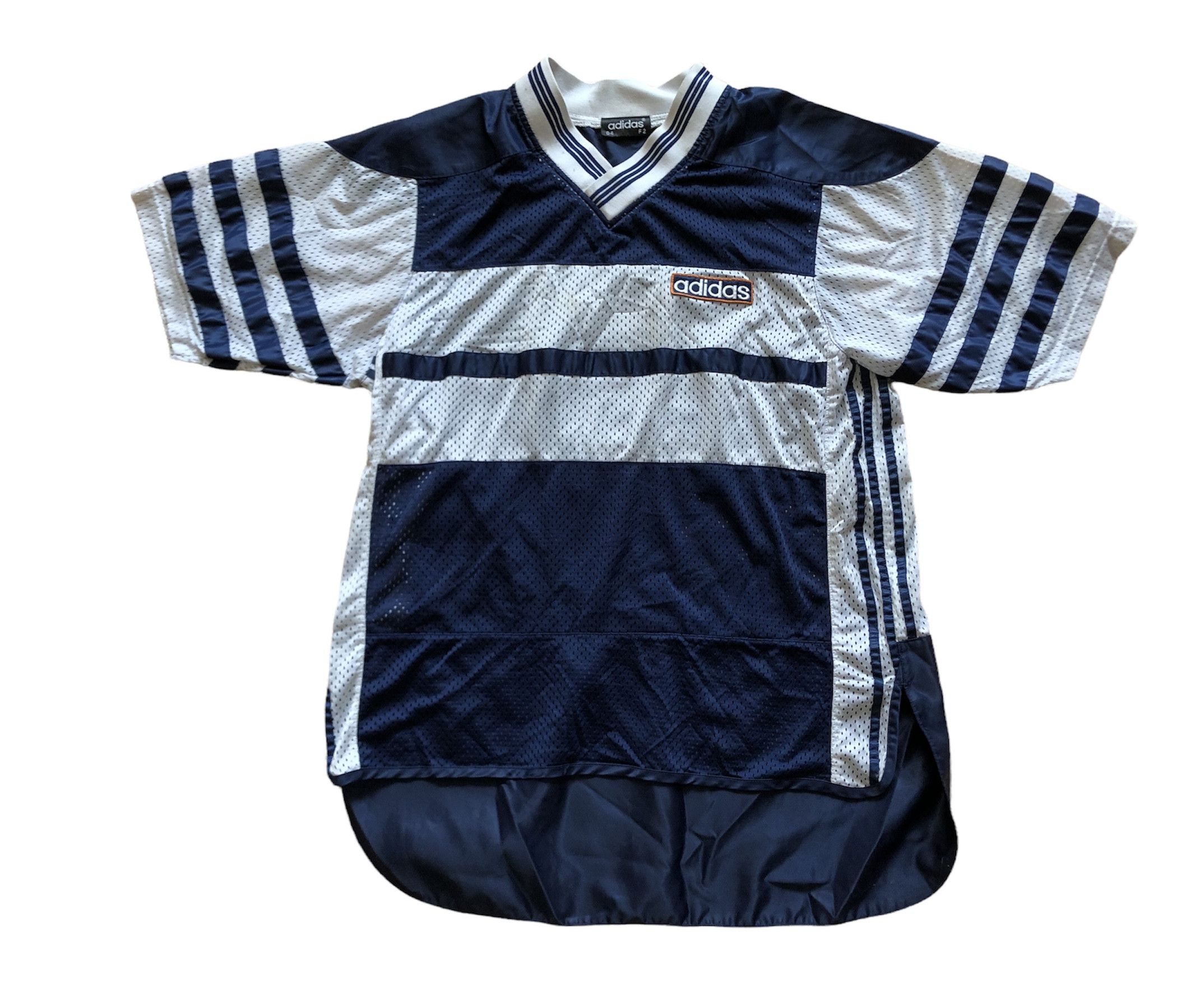 Adidas Adidas Vintage Three Stripes Shirt Tee Y2K Sport Hype Drill Size US S / EU 44-46 / 1 - 2 Thumbnail