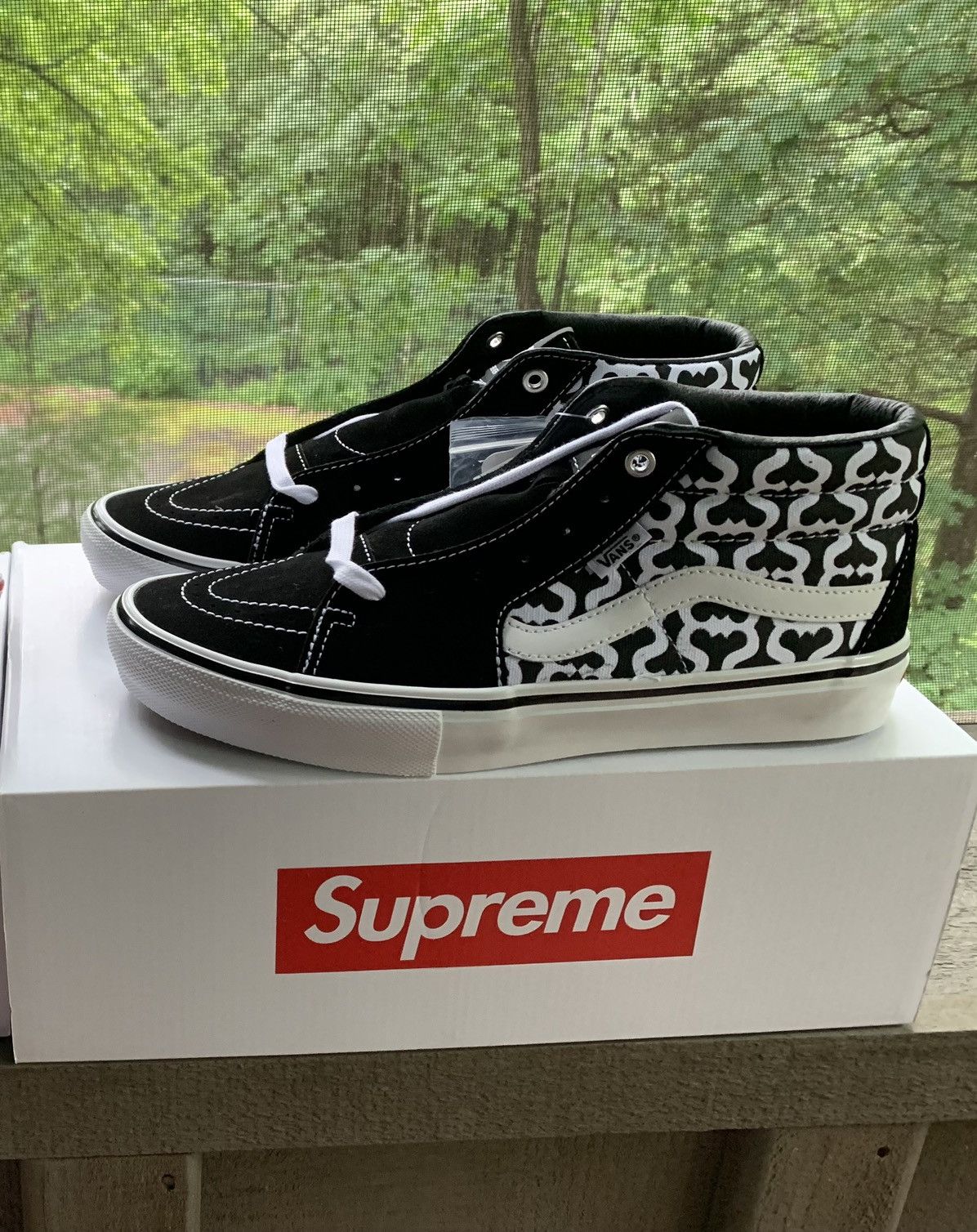 Supreme Supreme Vans Grosso Mid Monogram S Logo Black Size 10