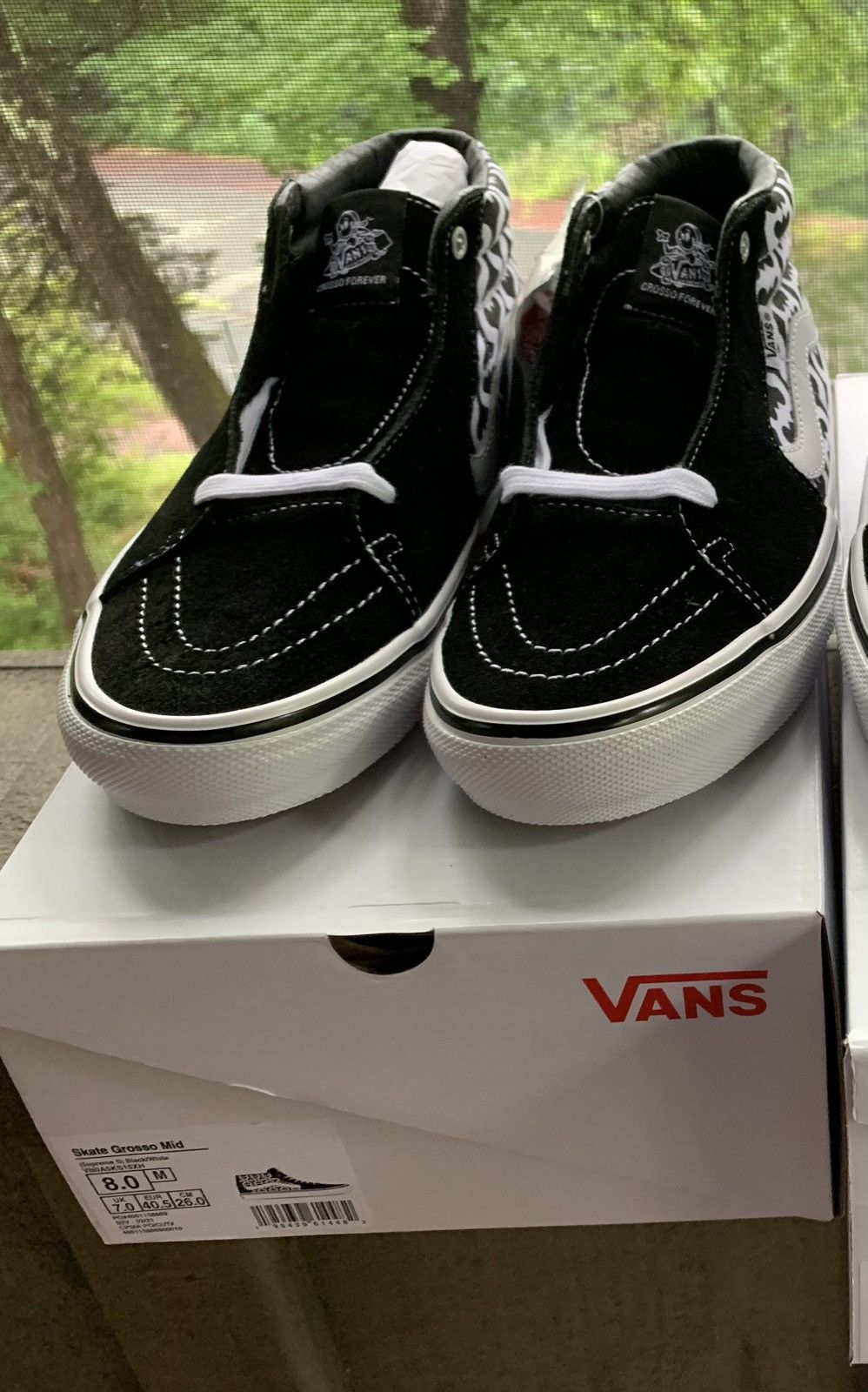 Supreme × Vans Supreme Vans Grosso Mid Monogram S Logo Black Size 8 Size US 8 / EU 41 - 4 Thumbnail