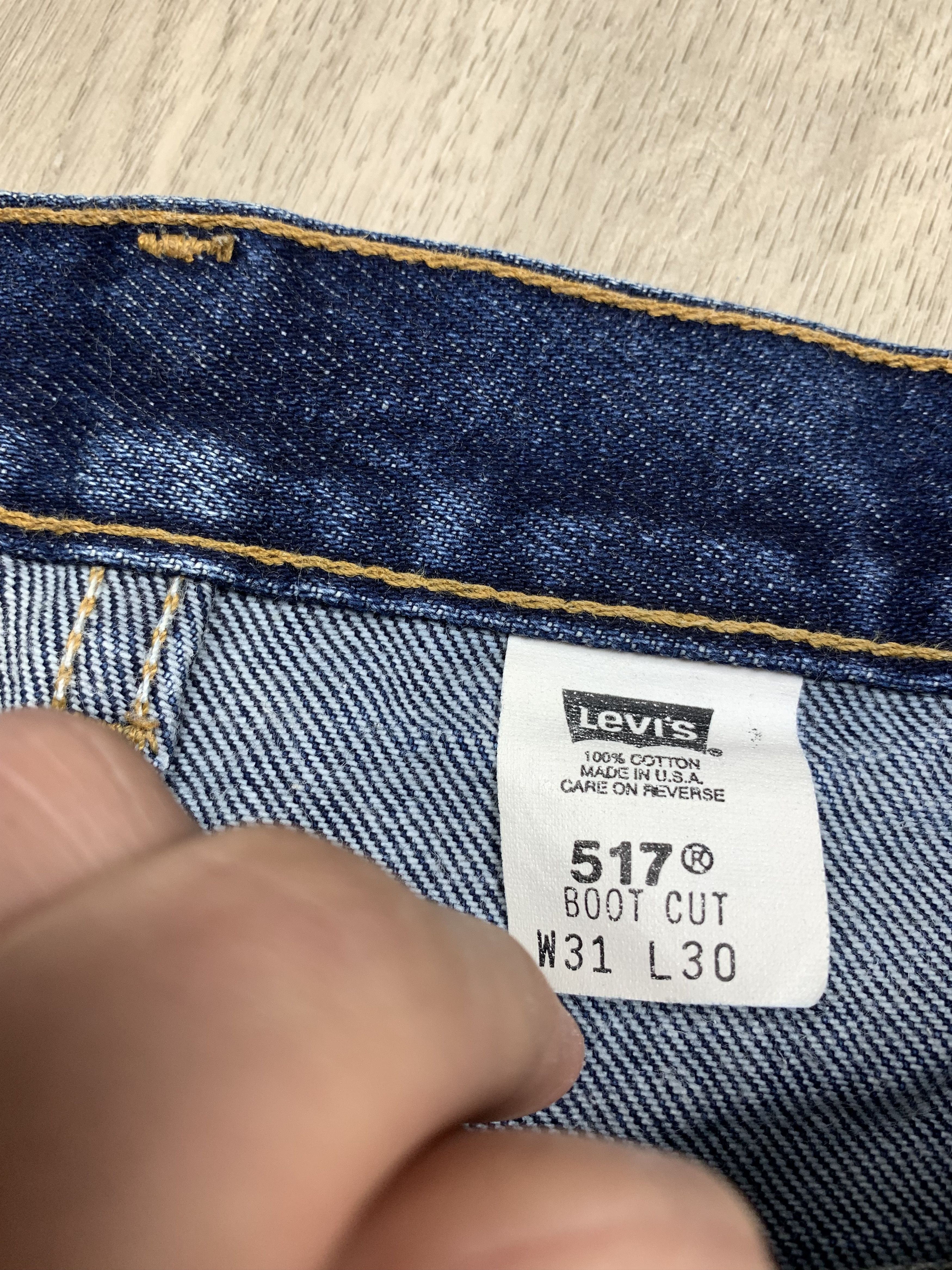 Levi's Levis 517 Vintage Mens Denim Pants Jeans Made In Usa Size US 31 - 9 Thumbnail