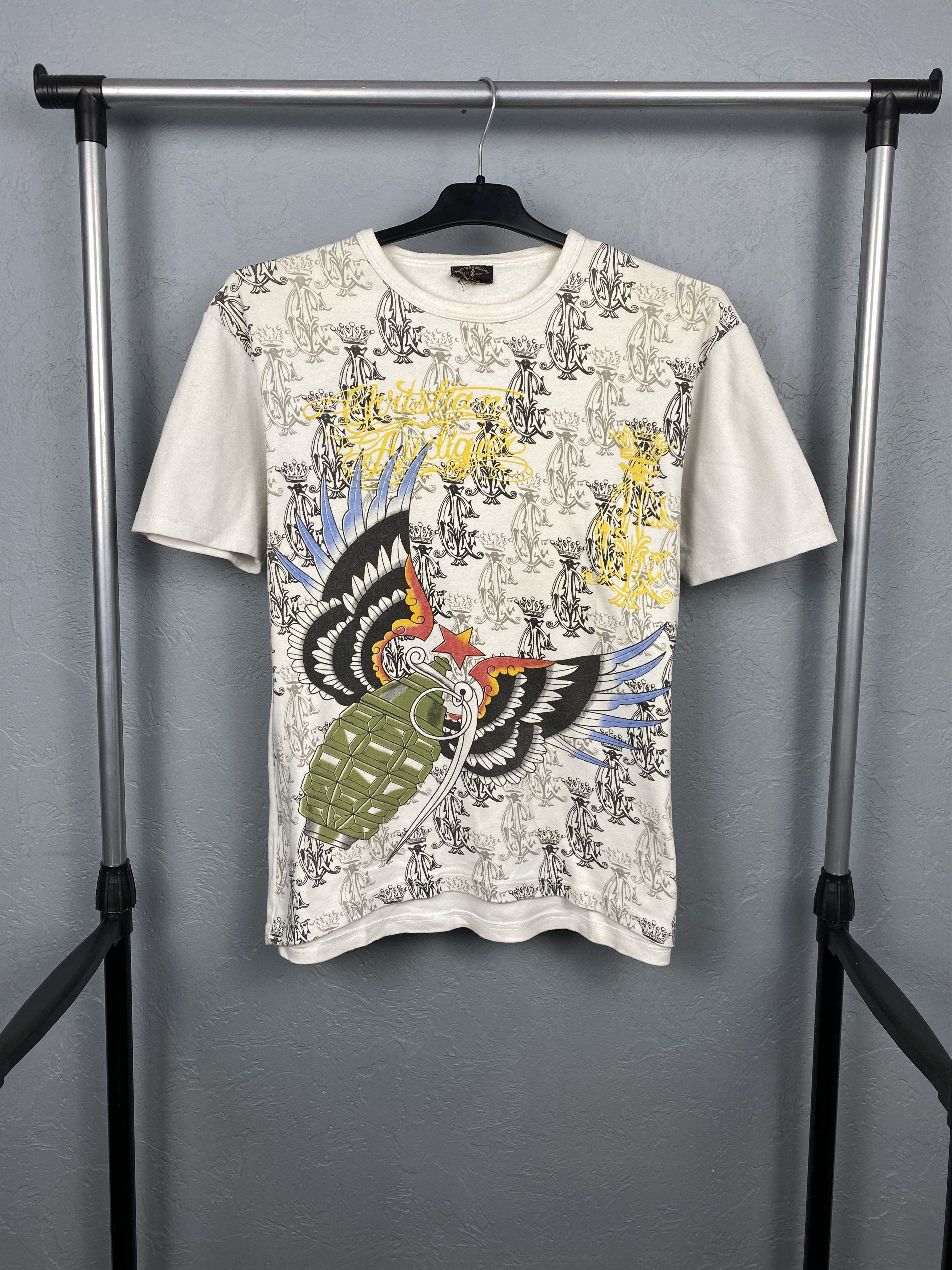 Christian Audigier × Ed Hardy × Vintage Christian Audigier Mens T-Shirt Tee Ed Hardy Size US S / EU 44-46 / 1 - 1 Thumbnail