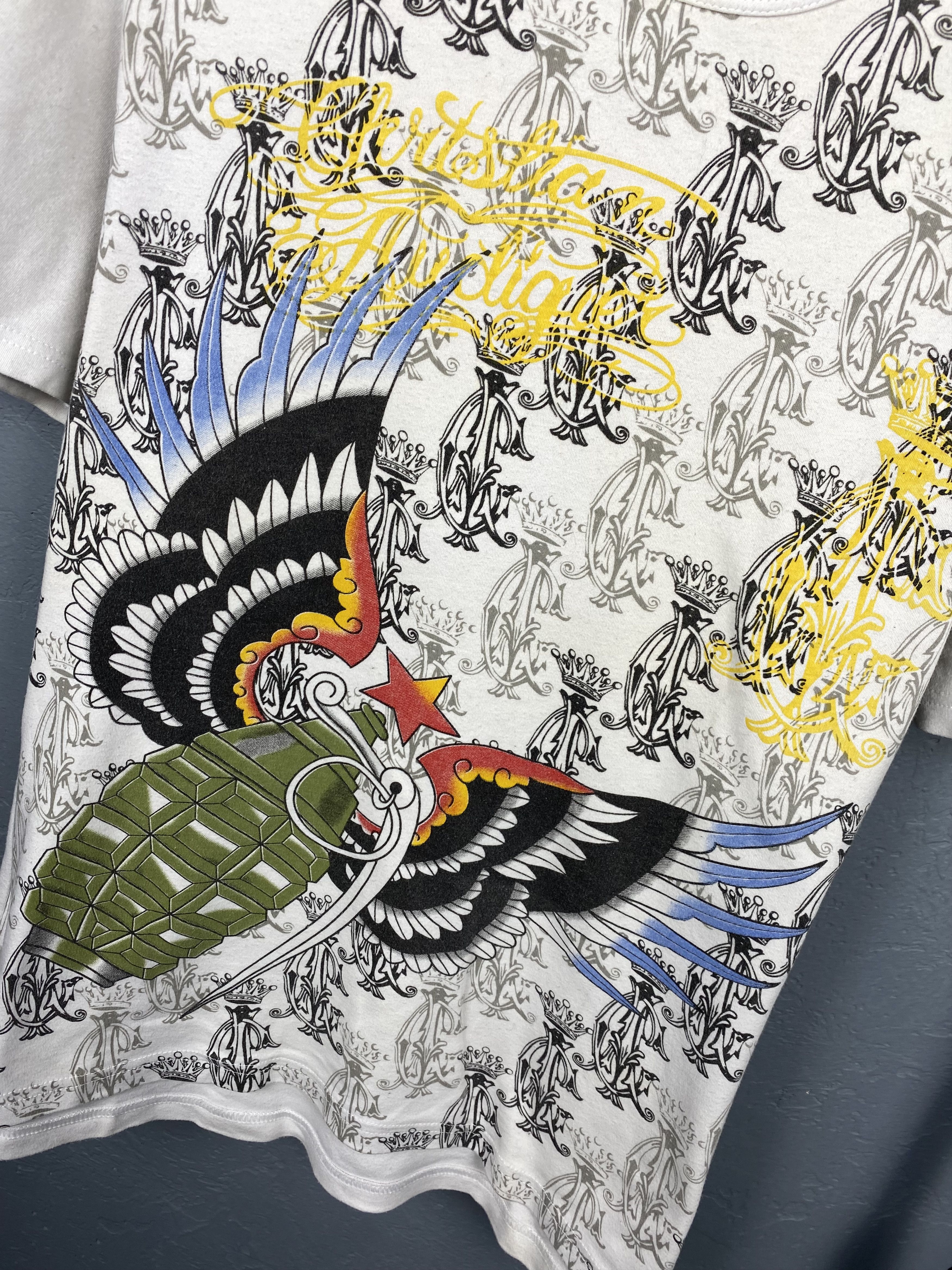 Christian Audigier × Ed Hardy × Vintage Christian Audigier Mens T-Shirt Tee Ed Hardy Size US S / EU 44-46 / 1 - 3 Thumbnail