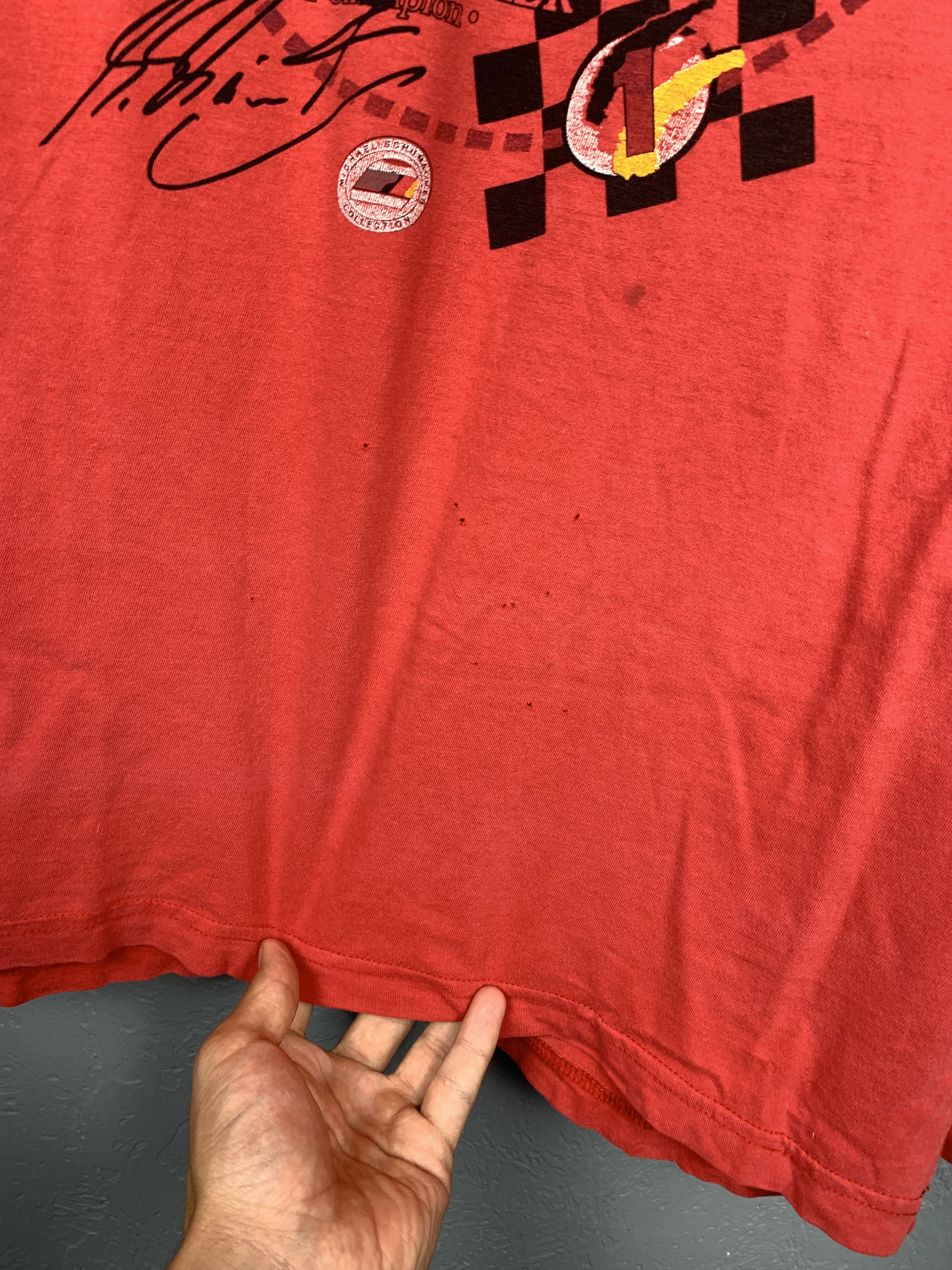 Ferrari Michael Schumacher Vintage F1 Distressed T-Shirt Tee Size US XXL / EU 58 / 5 - 3 Thumbnail