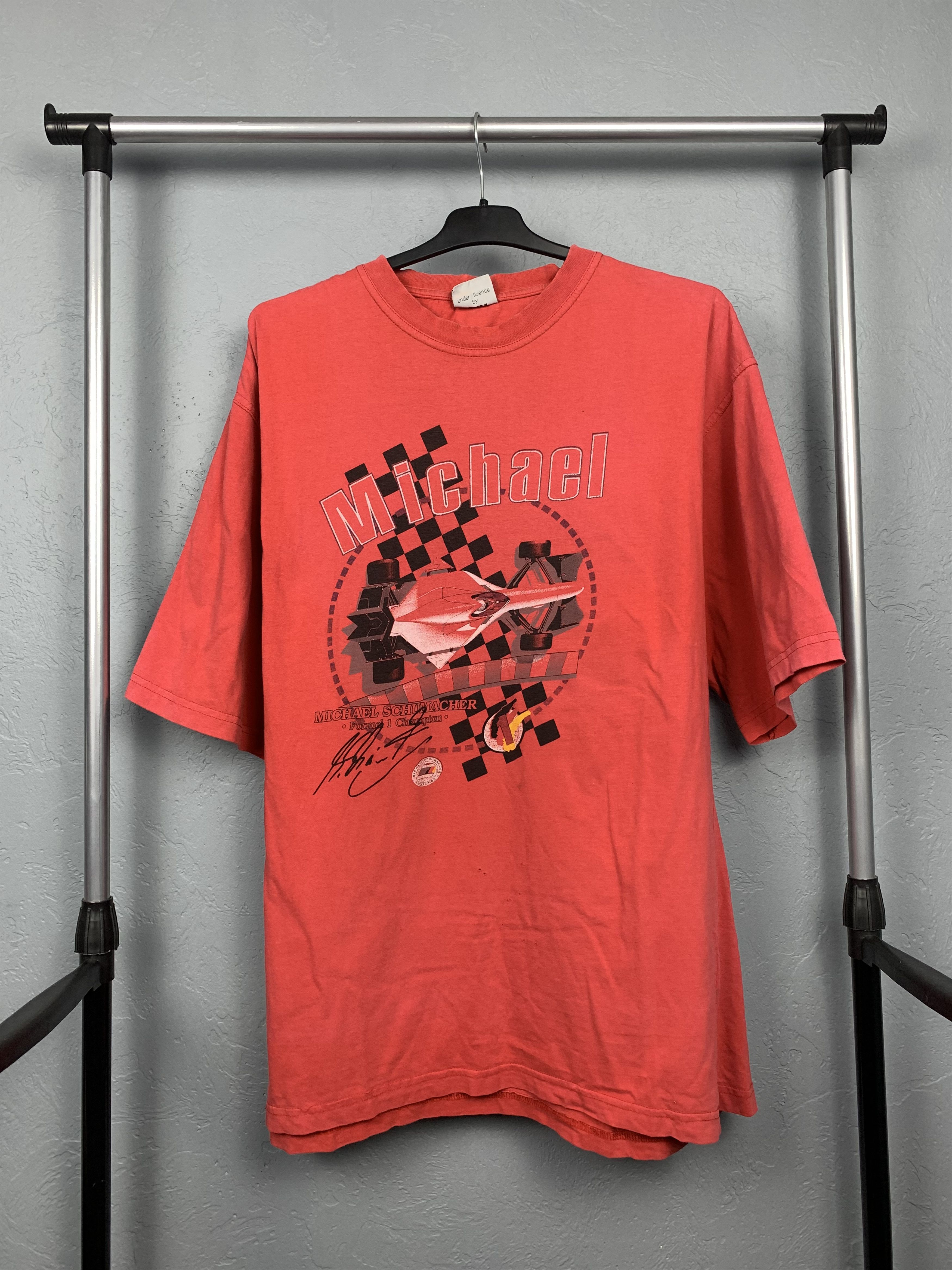 Ferrari Michael Schumacher Vintage F1 Distressed T-Shirt Tee Size US XXL / EU 58 / 5 - 1 Thumbnail
