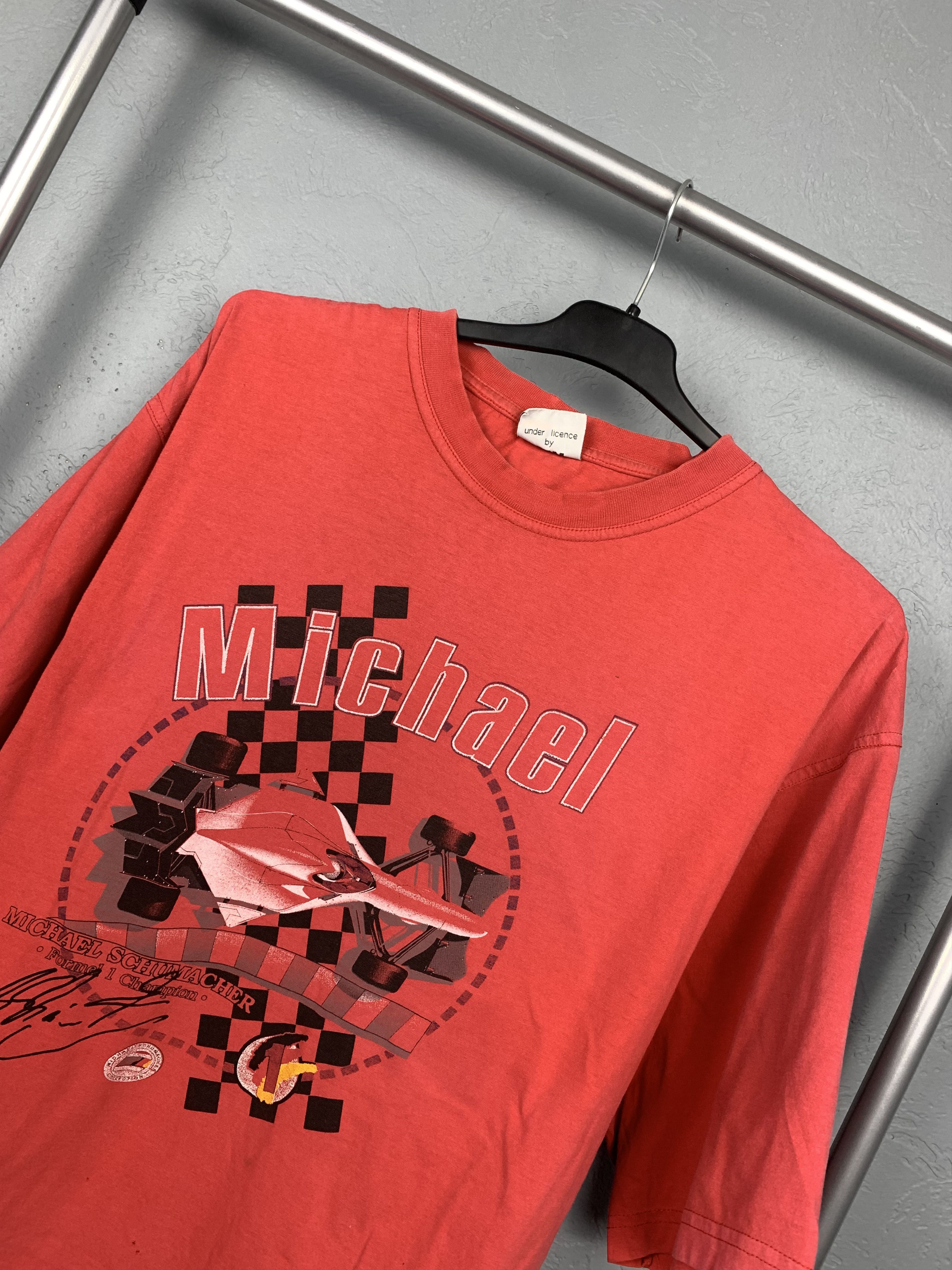 Ferrari Michael Schumacher Vintage F1 Distressed T-Shirt Tee Size US XXL / EU 58 / 5 - 2 Thumbnail