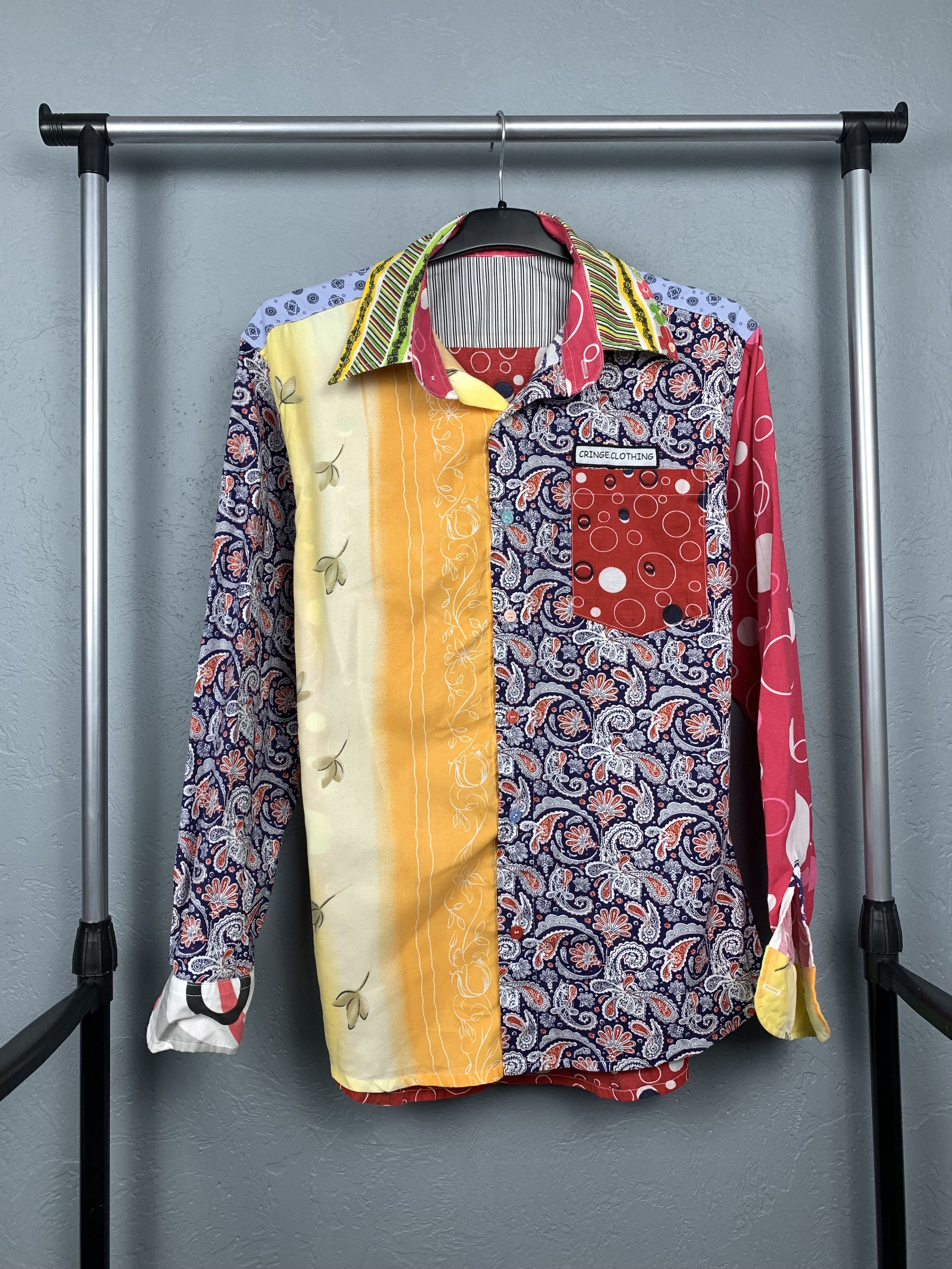 Other Hawaiian Vintage Patchwork Mens Long Sleeve Shirt Size US L / EU 52-54 / 3 - 1 Thumbnail