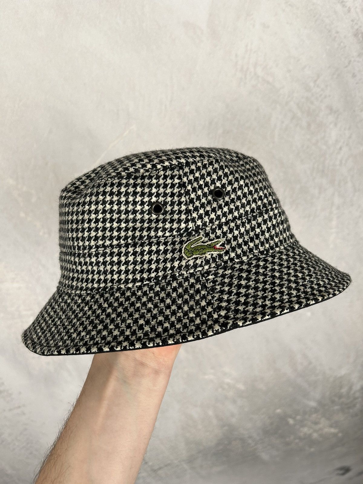 image of Lacoste Reversible Bucket Hat Streetwear Luxury in Beige, Men's