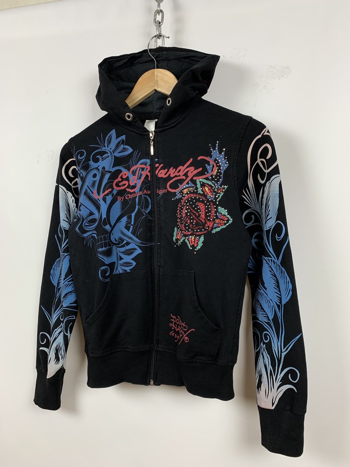 Christian Audigier Women’s Ed Hardy by Christian Audigier Skull Hoodie Size M / US 6-8 / IT 42-44 - 8 Thumbnail