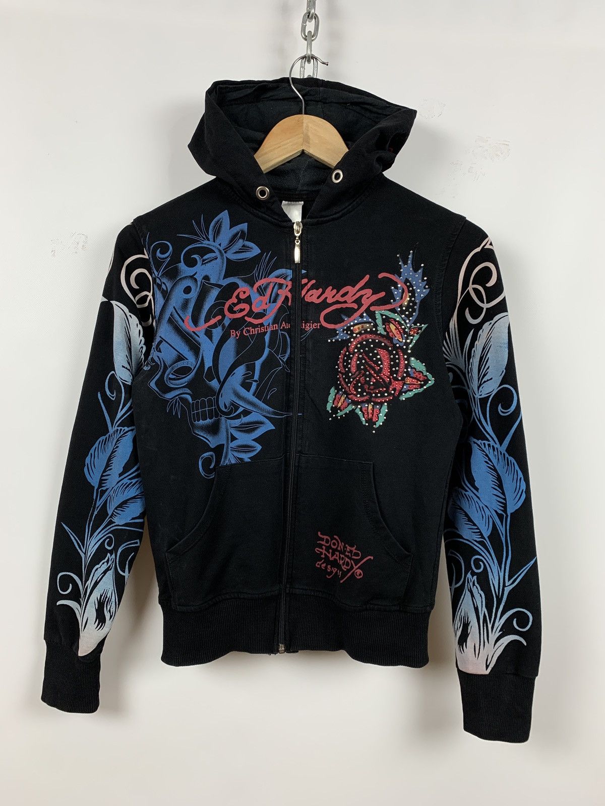 Christian Audigier Women’s Ed Hardy by Christian Audigier Skull Hoodie Size M / US 6-8 / IT 42-44 - 2 Thumbnail