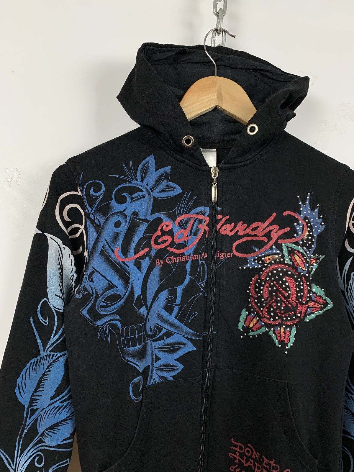 Christian Audigier Women’s Ed Hardy by Christian Audigier Skull Hoodie Size M / US 6-8 / IT 42-44 - 6 Thumbnail