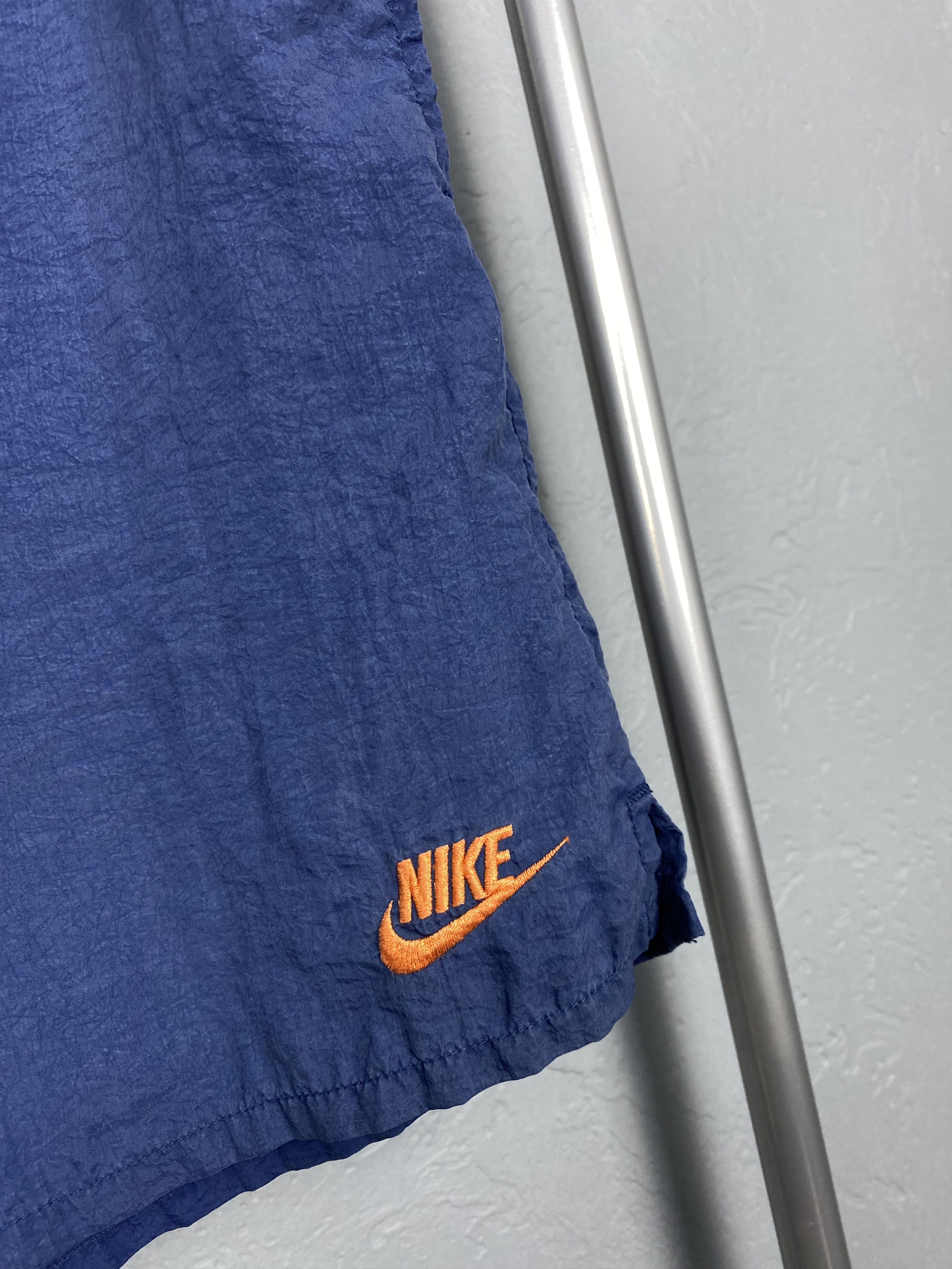 Nike × Vintage Nike 90s Vintage Nylon Mens Shorts Y2K Big Logo Swoosh Size US 32 / EU 48 - 6 Thumbnail