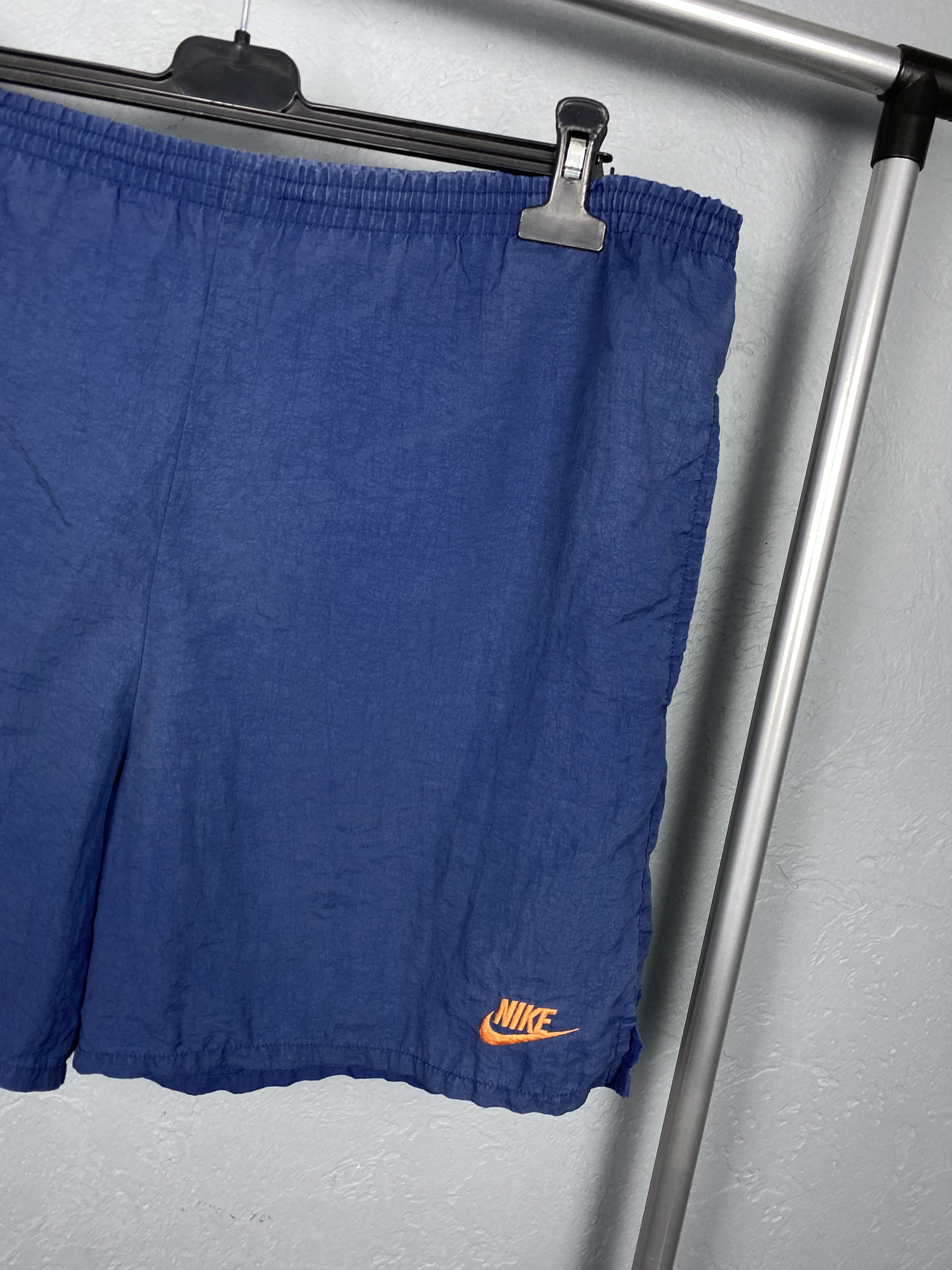 Nike × Vintage Nike 90s Vintage Nylon Mens Shorts Y2K Big Logo Swoosh Size US 32 / EU 48 - 5 Thumbnail