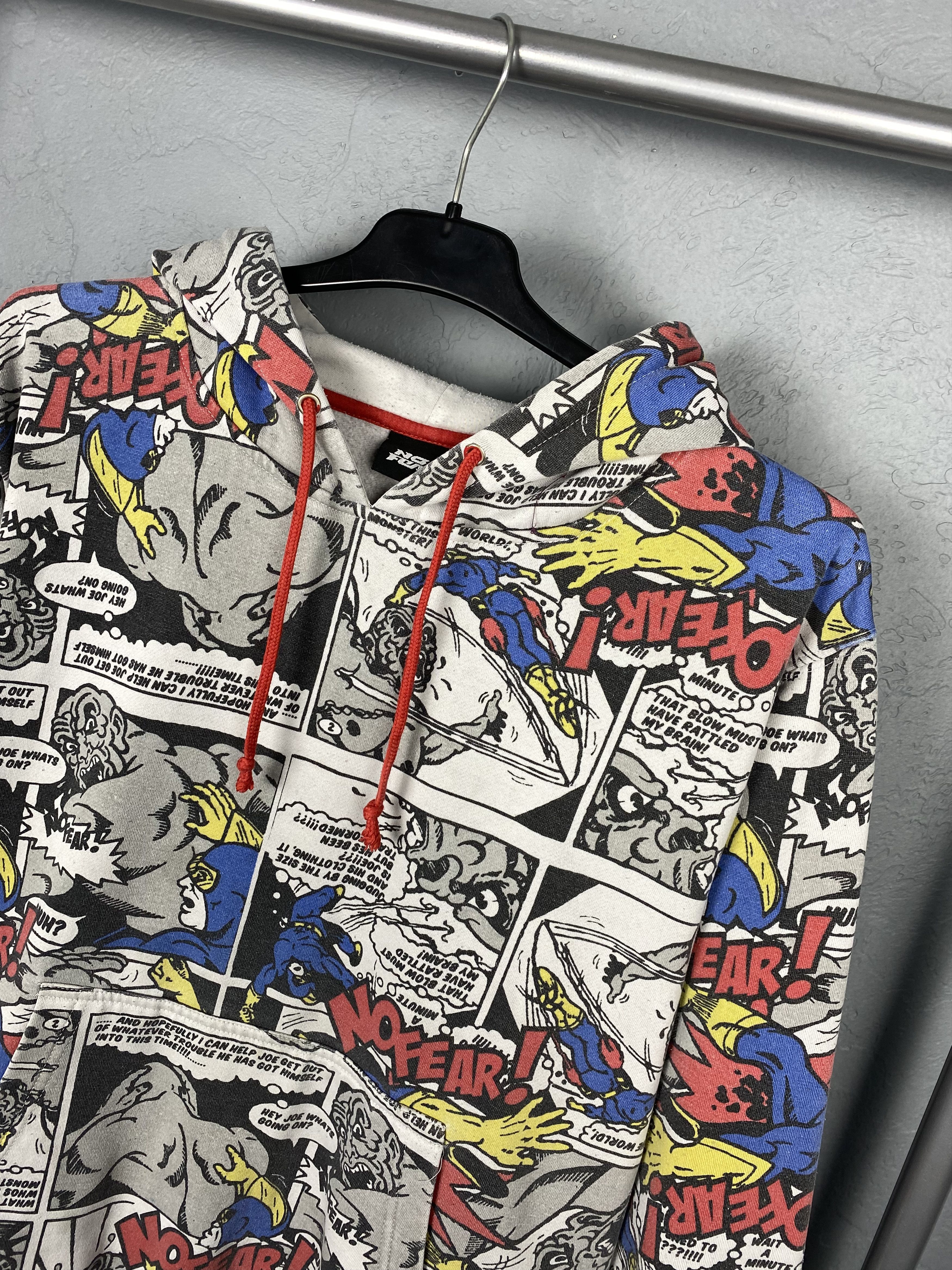 No Fear × Vintage No Fear 90s Vintage COMIX Graphic Hoodie Size US L / EU 52-54 / 3 - 2 Thumbnail