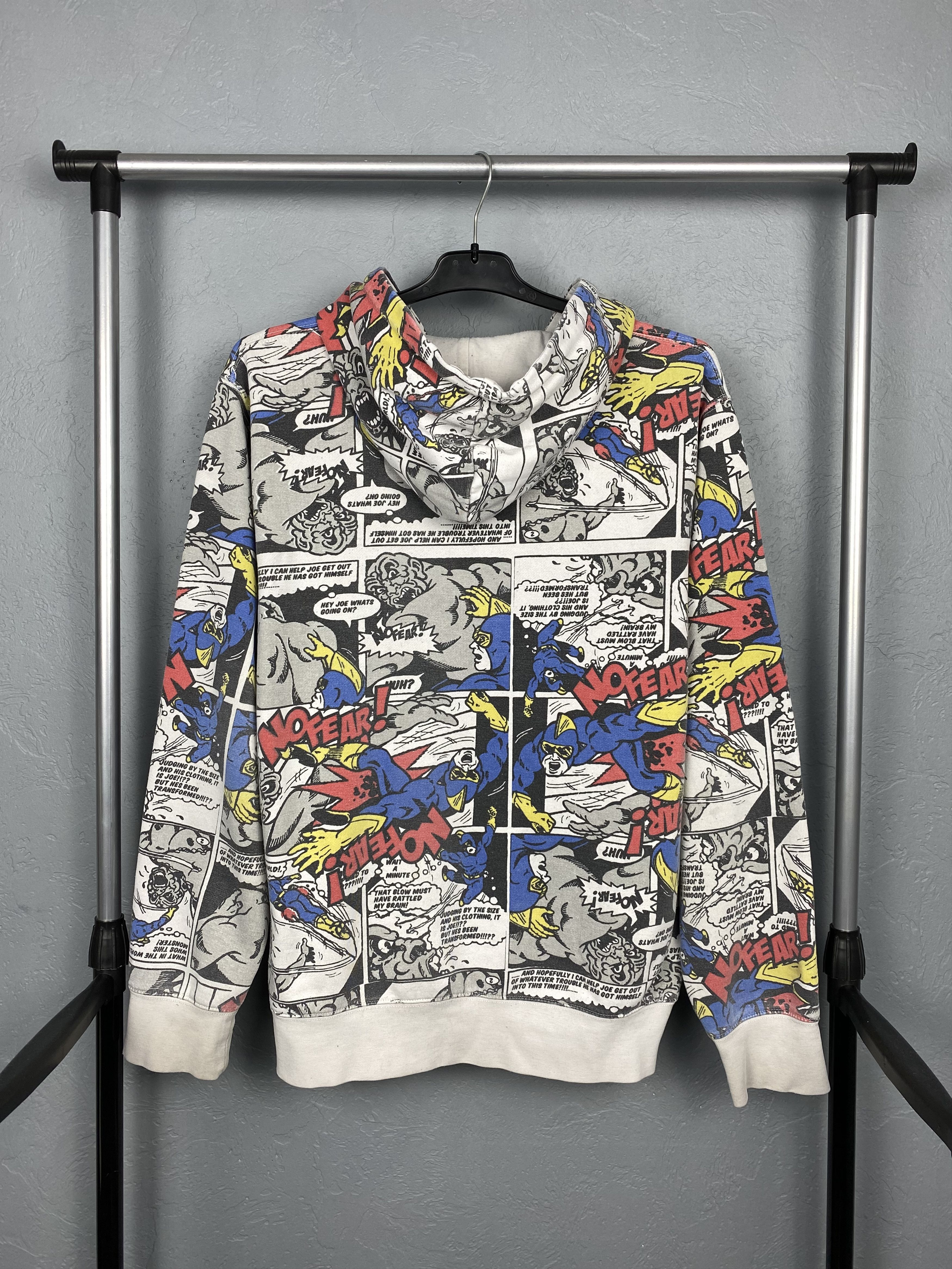 No Fear × Vintage No Fear 90s Vintage COMIX Graphic Hoodie Size US L / EU 52-54 / 3 - 6 Thumbnail